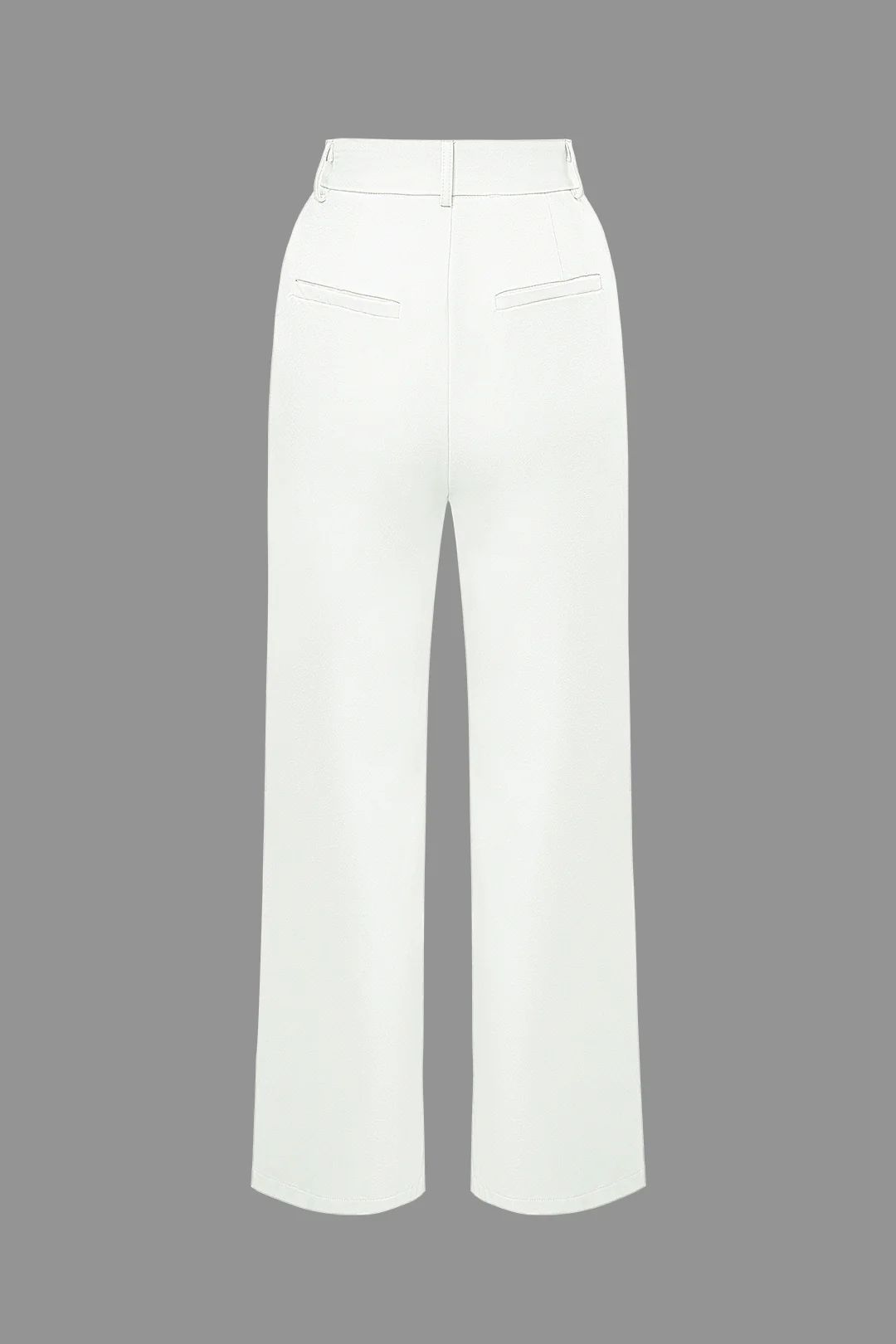 Notched Lapel Tie Back Vest And Straight Leg Suit Pants Set - Image 19