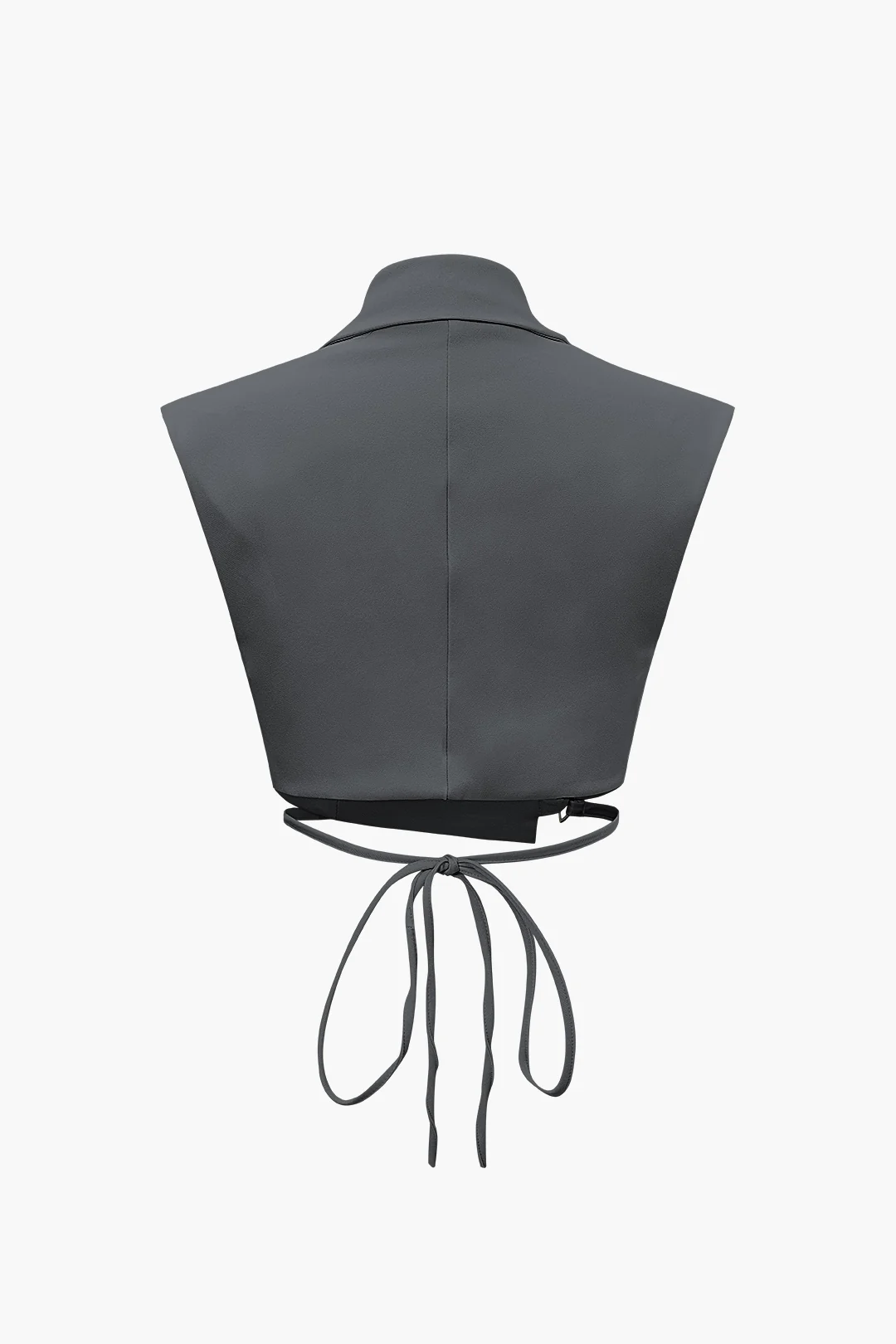 Notched Lapel Tie Back Vest And Straight Leg Suit Pants Set - Image 23