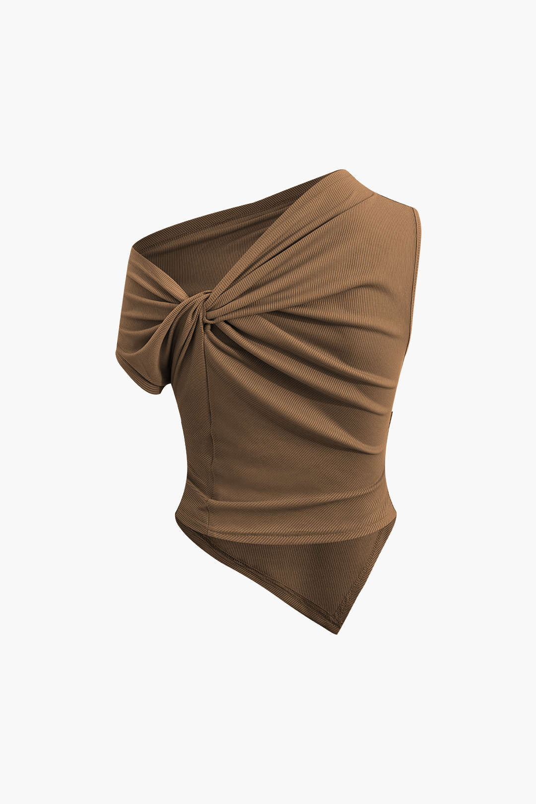 Asymmetrical Twist Top And High Waist Maxi Skirt Set - Image 10
