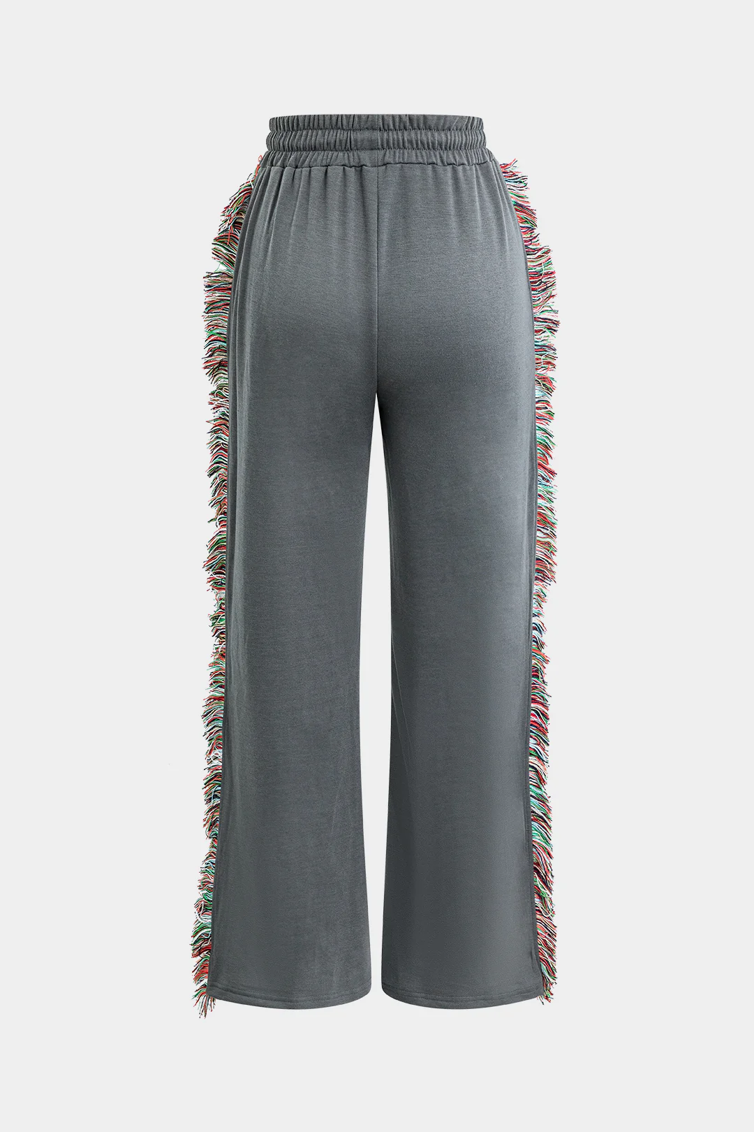 Letter Print T-shirt And Tassel Drawstring Pants Set - Image 10