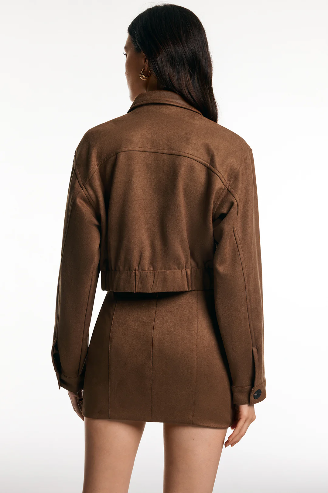 Suede Low Waist Mini Skirt - Image 4