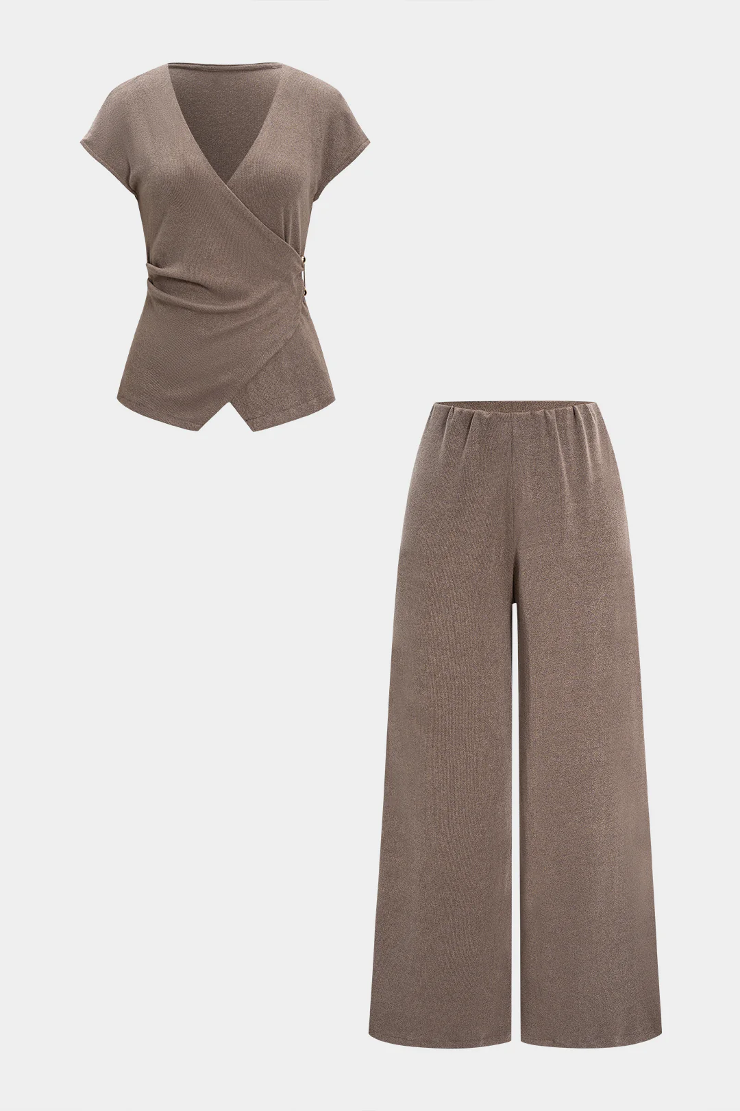 Ruched Wide Leg Trousers - Image 3
