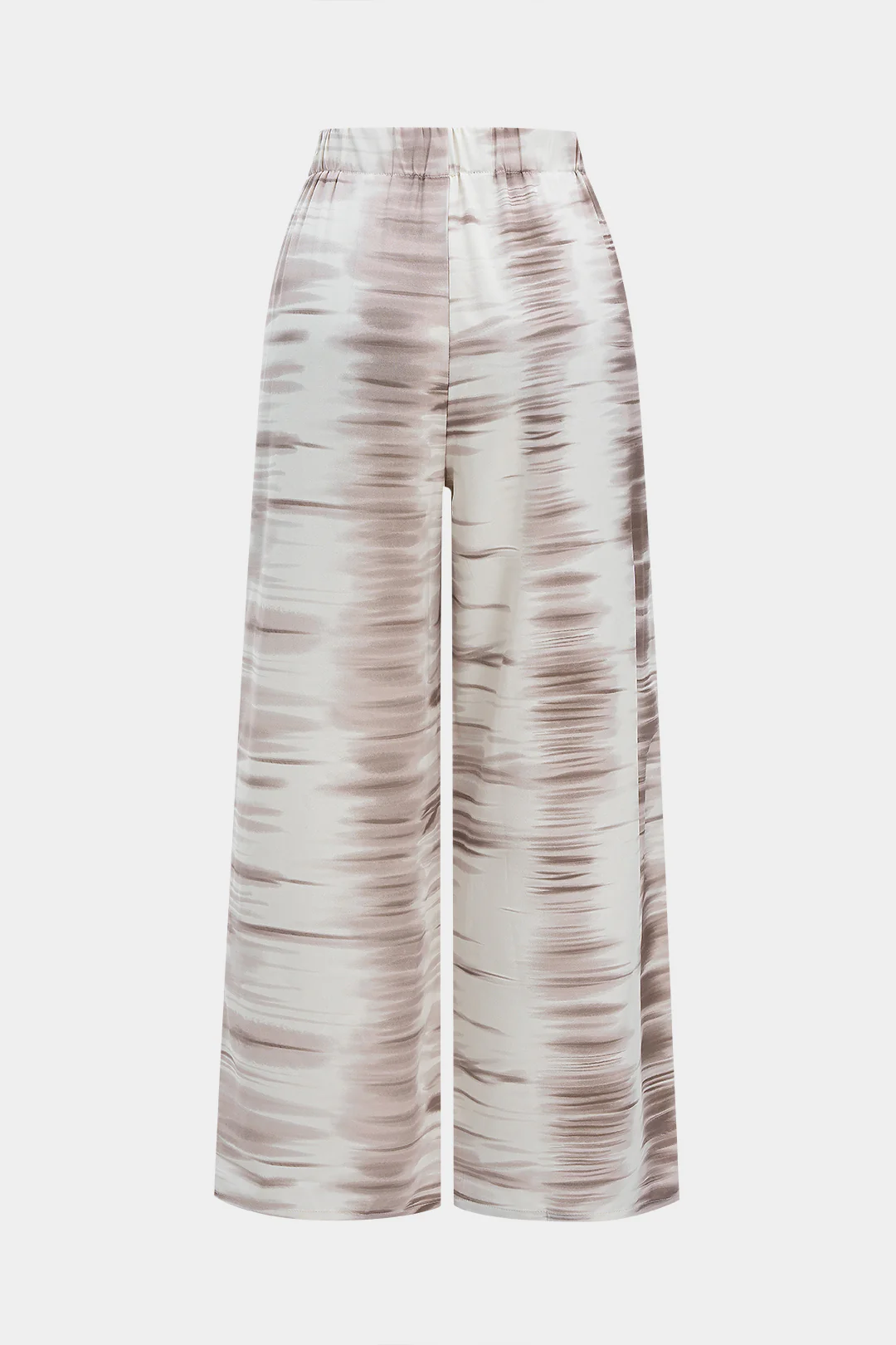 Tie Dye Print Drawstring Shirred Waistband Pants - Image 2