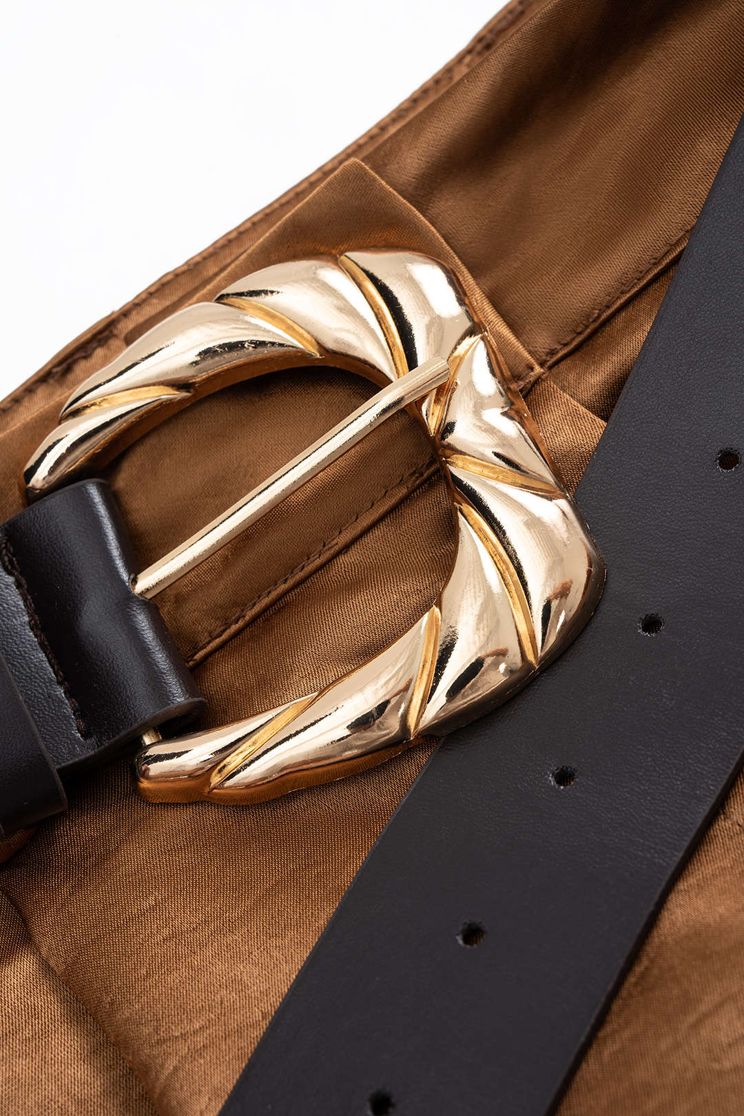 Satin Belted High Waist Trousers - Image 3
