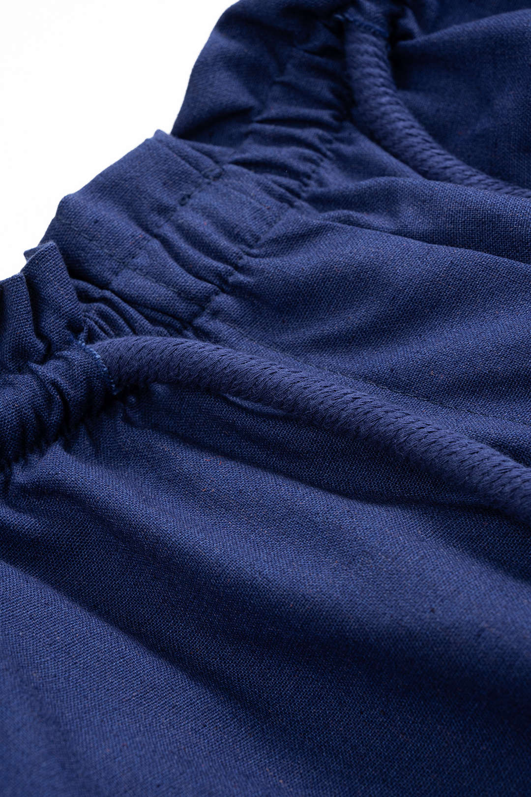 Linen Drawstring Tie-Up Trousers - Image 3
