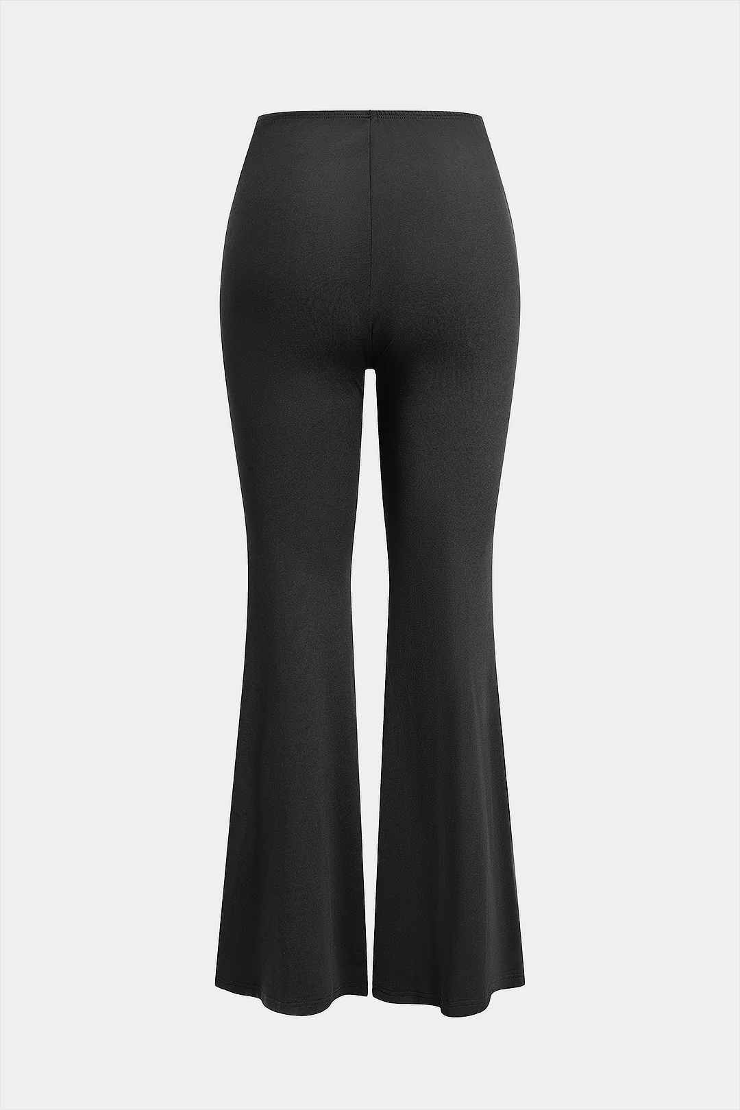 Leopard Print Patchwork Flared Trousers - Image 2