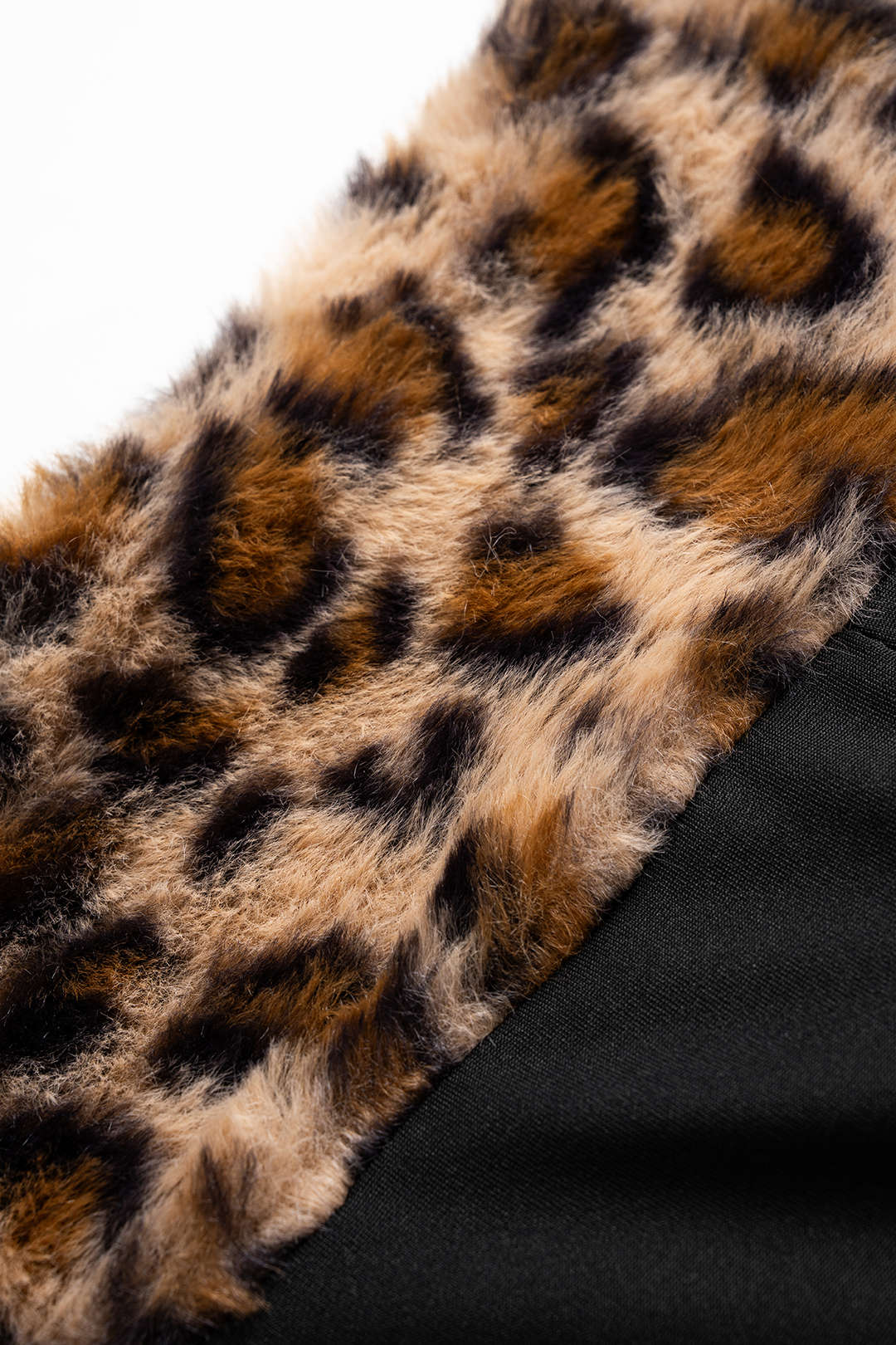 Leopard Print Patchwork Flared Trousers - Image 3