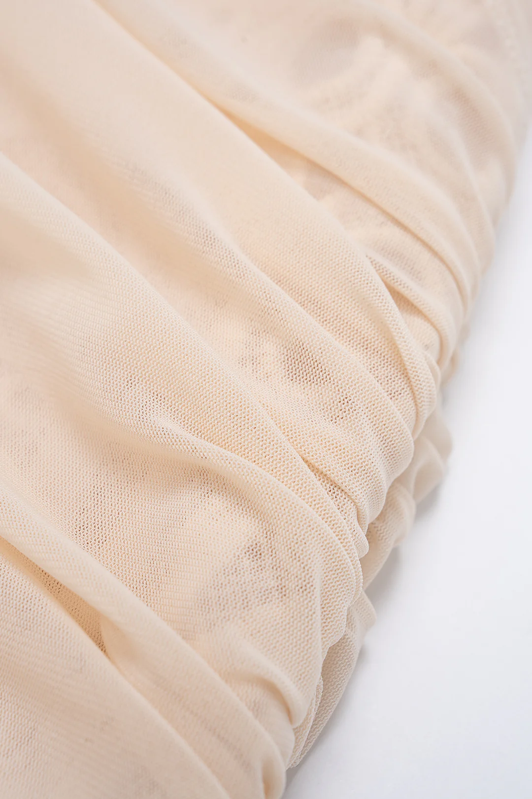 Lace Patchwork Asymmetrical Ruched Skirt - Image 3