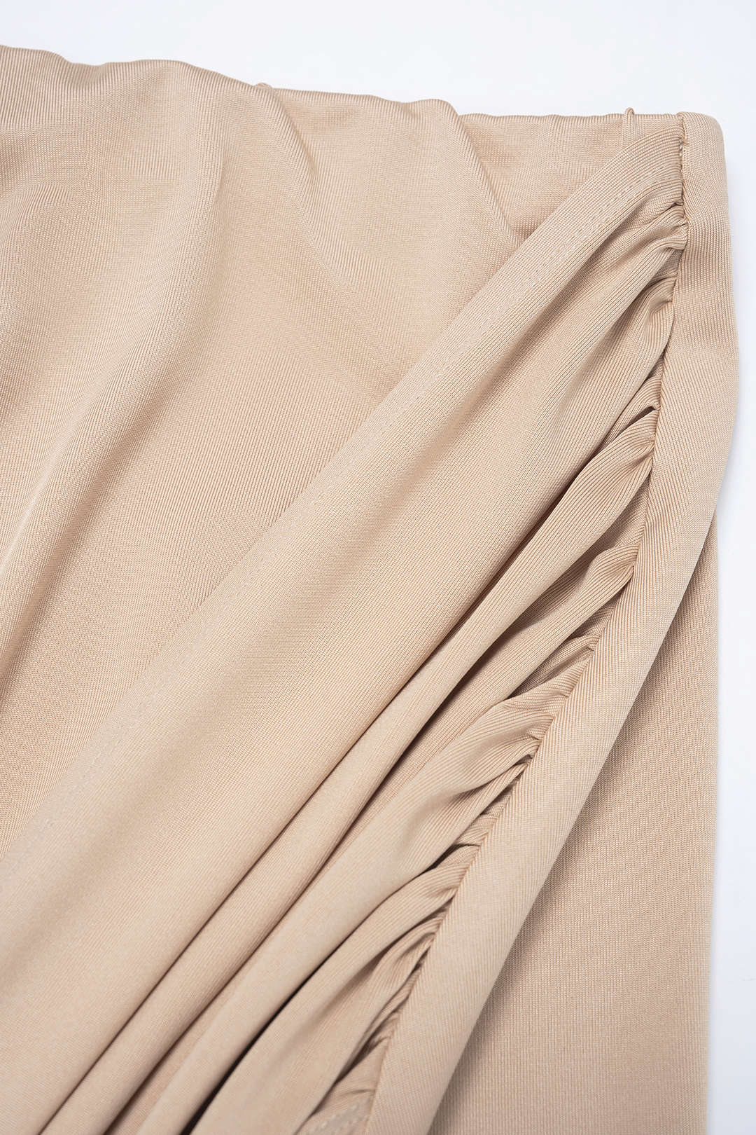 Asymmetrical Ruched High Waist Skirt - Image 3