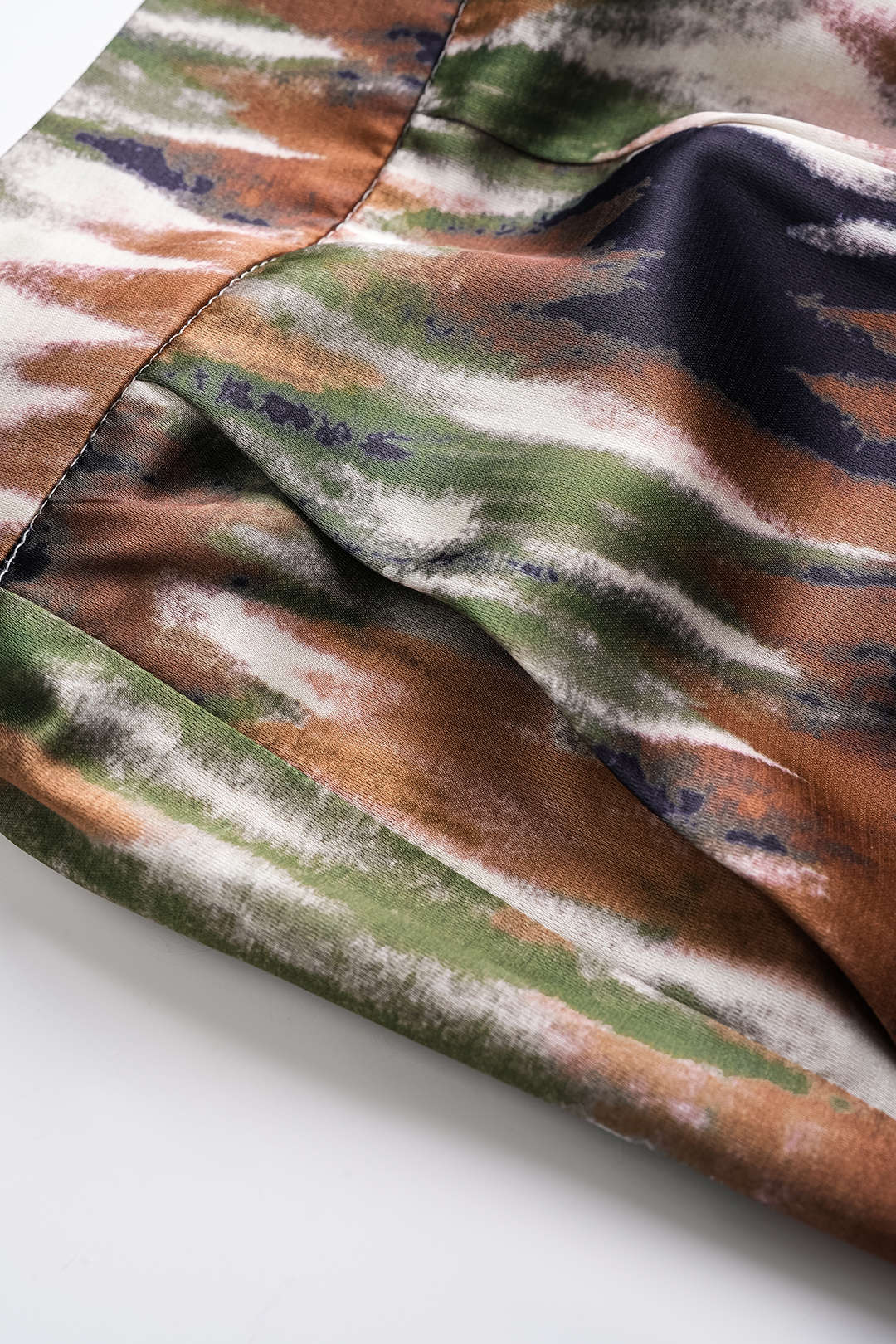 Ombre Print Satin High Waist Wide Leg Pants - Image 3