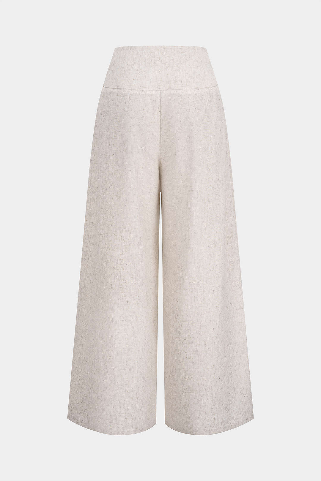 Linen High Waist Pleated Pants - Image 2