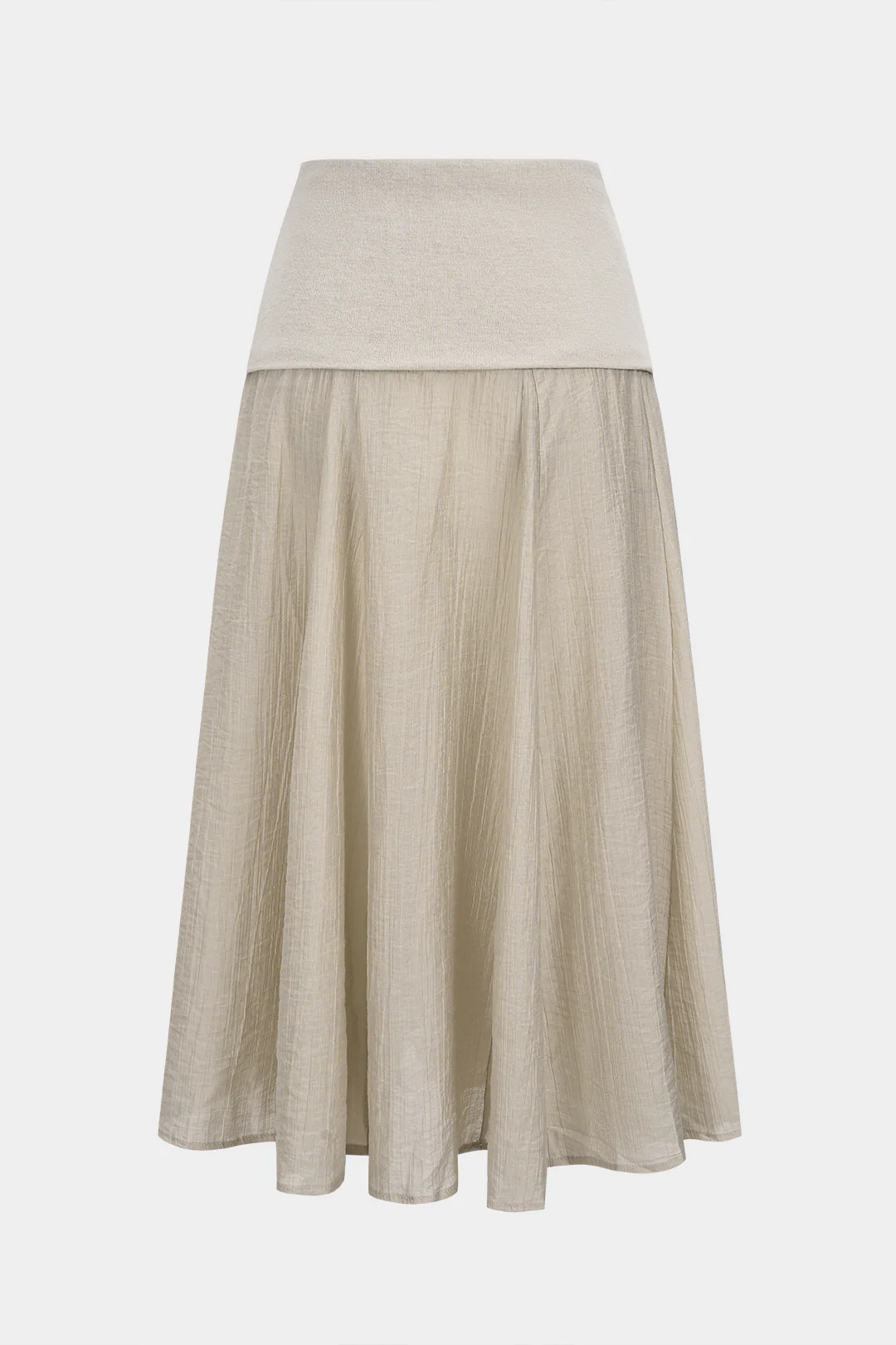 Knit Patchwork Ruched Skirt - Image 4