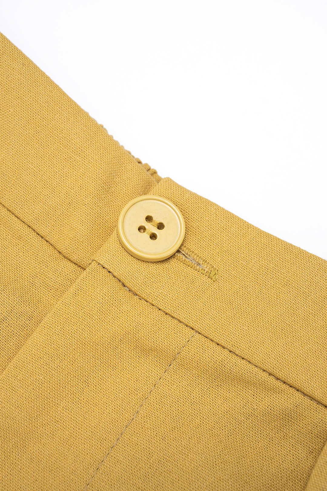Linen Ruched Shirred Waistband High Waist Wide Leg Pants - Image 3