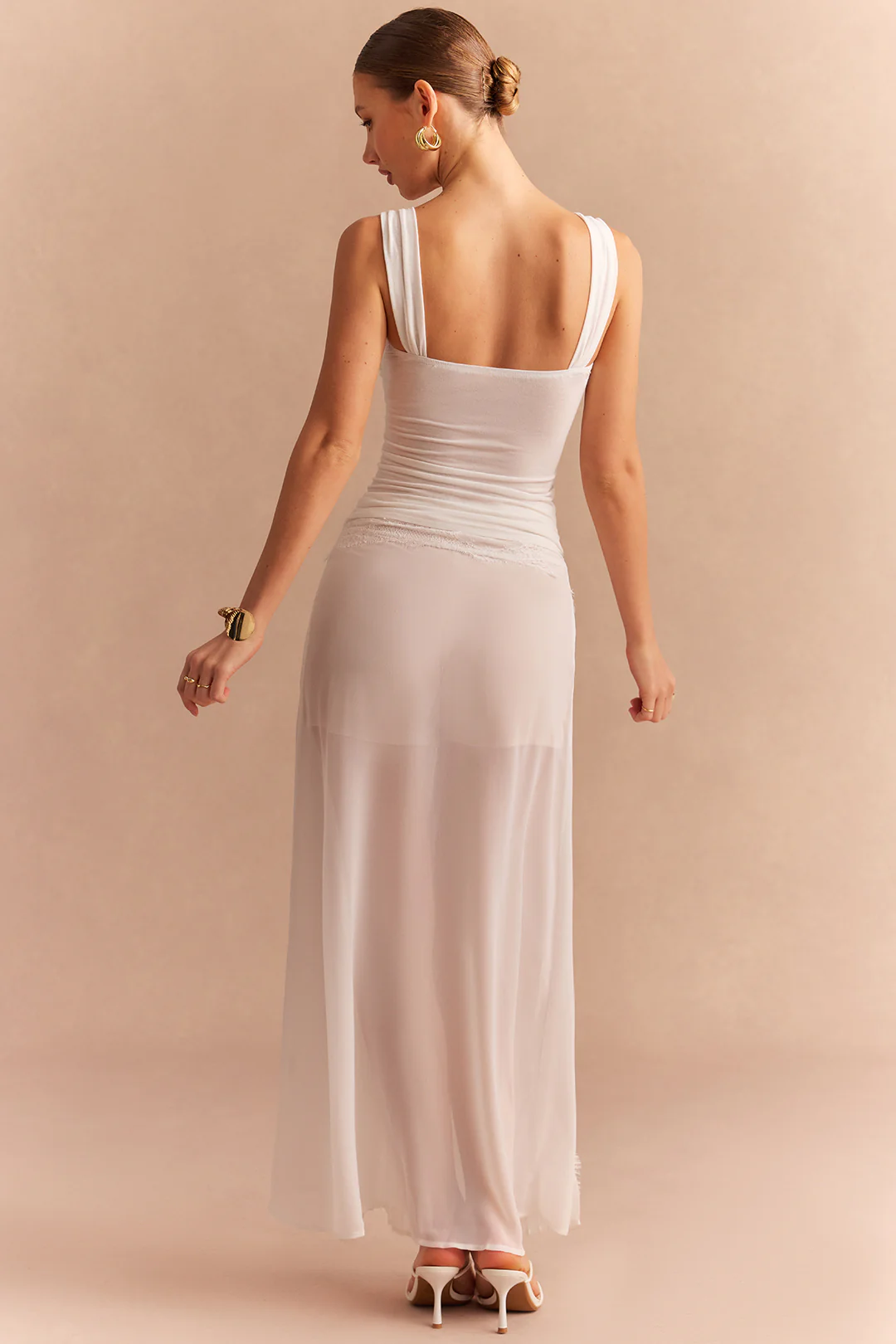 Lace Tie-Up Pleated Skirt - Image 2