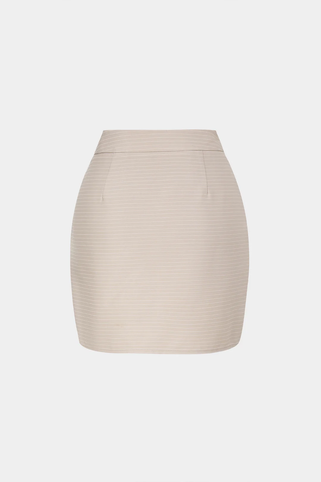 Stripes Print Ruched High Waist Skirt - Image 3