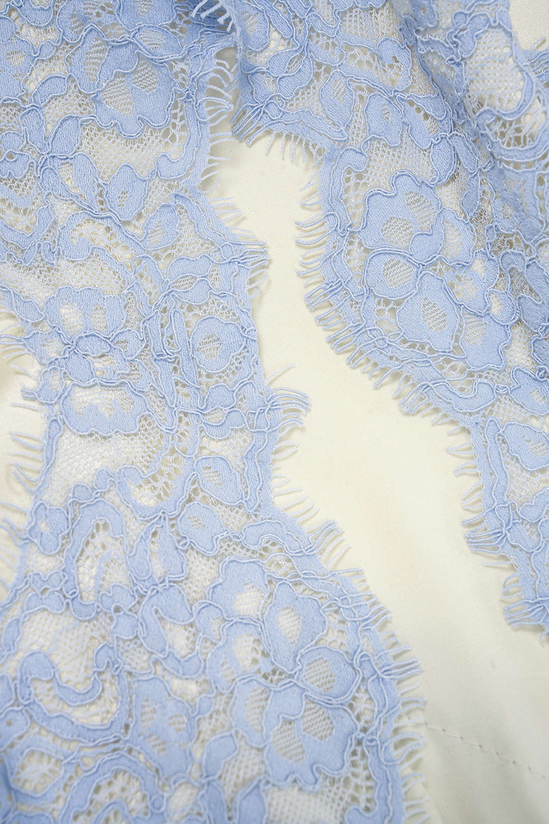 Satin Patchwork Lace Trim Shirred Waistband Skirt - Image 4