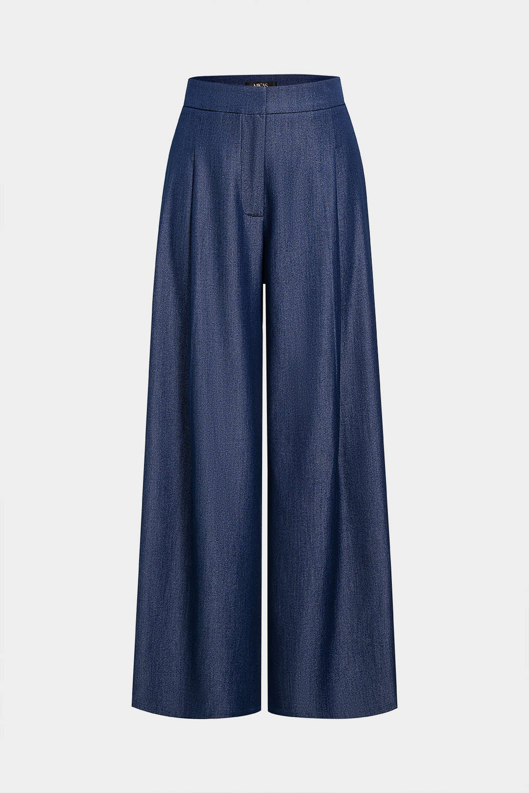 Solid High Waist Wide Leg Pants