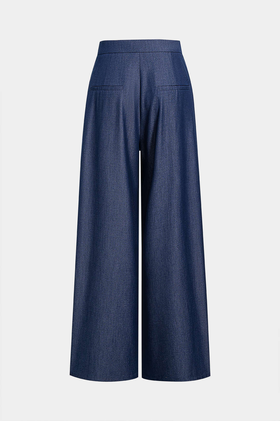 Solid High Waist Wide Leg Pants - Image 2