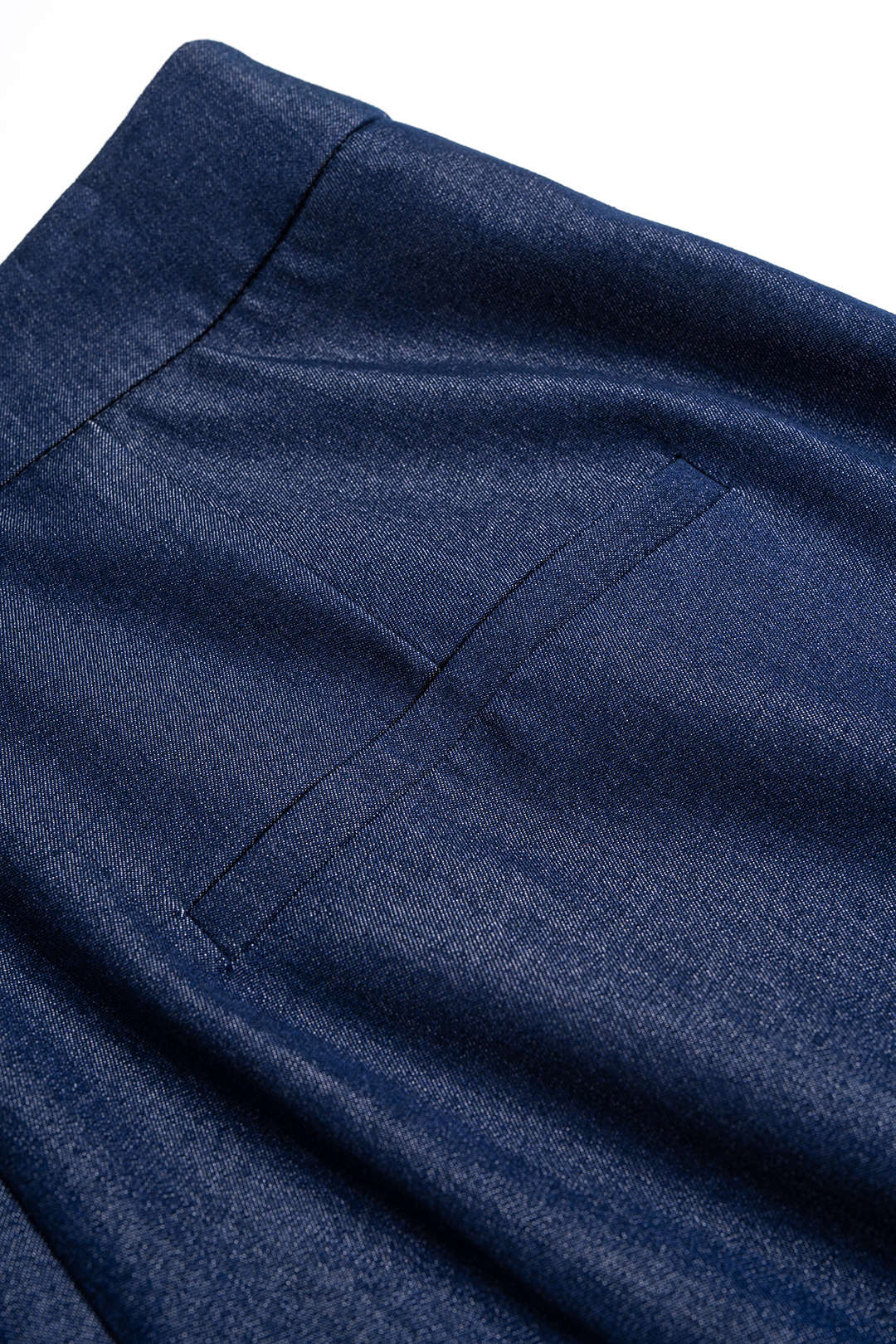 Solid High Waist Wide Leg Pants - Image 3