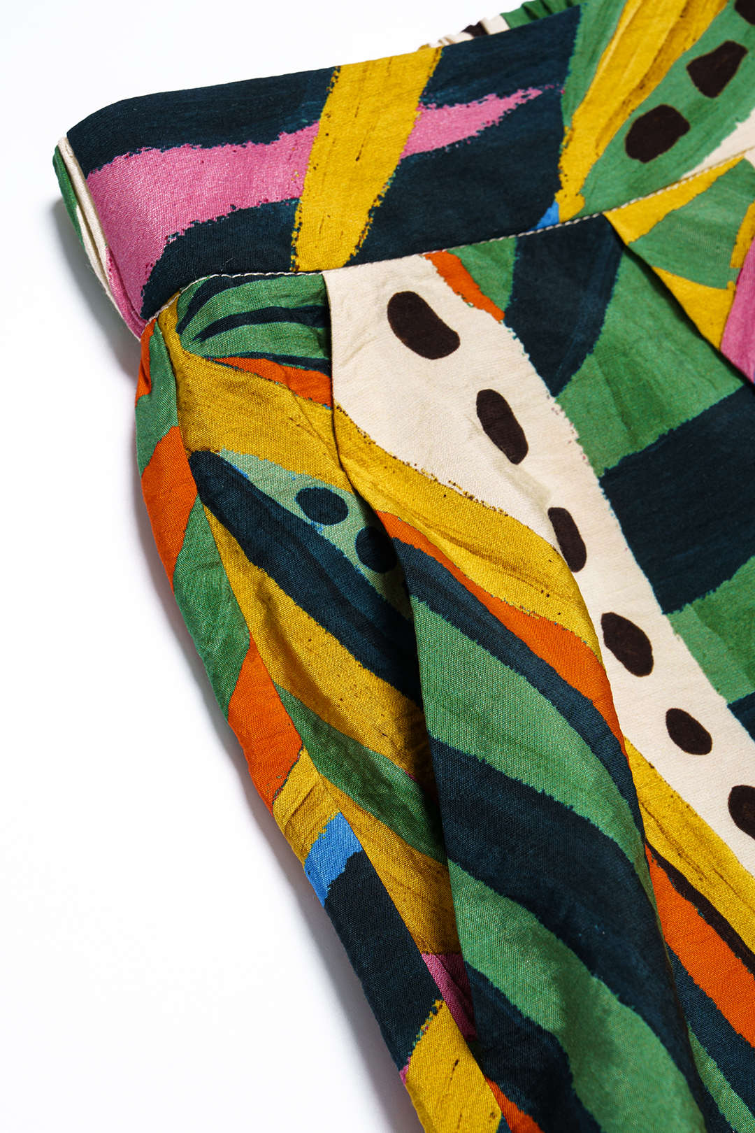 Leaves Contrast Print Wide Leg Pants - Image 3
