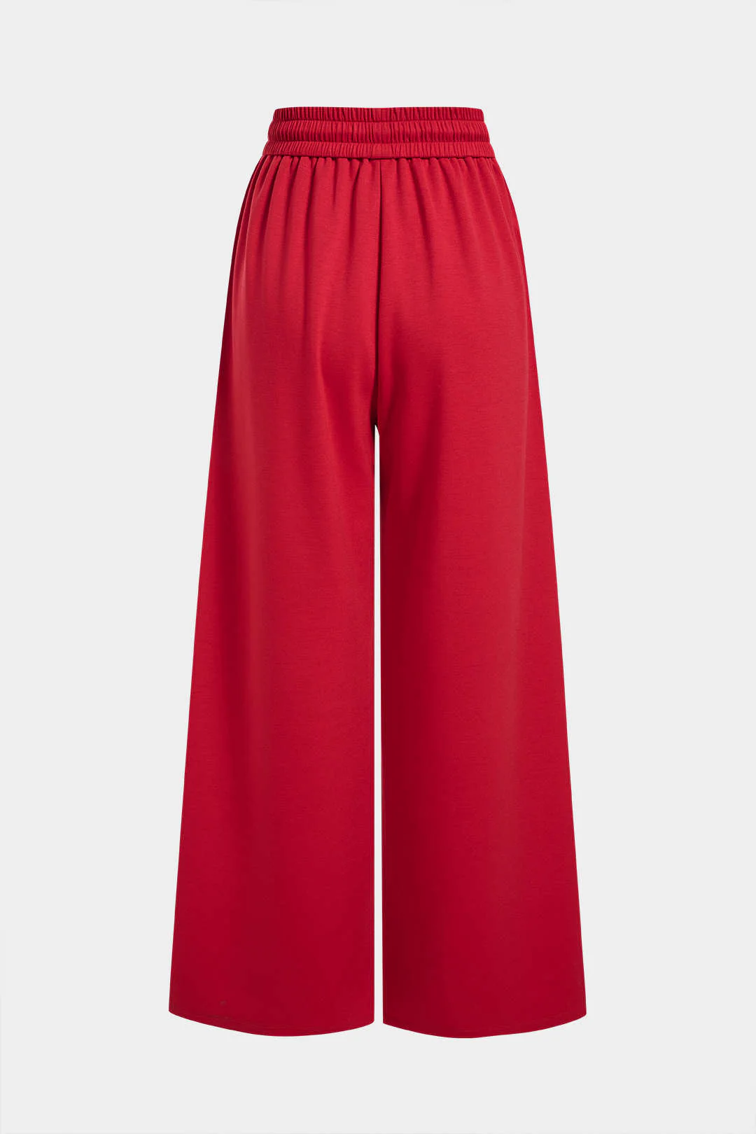 Contrast Tie-Up High Waist Wide Leg Pants - Image 2