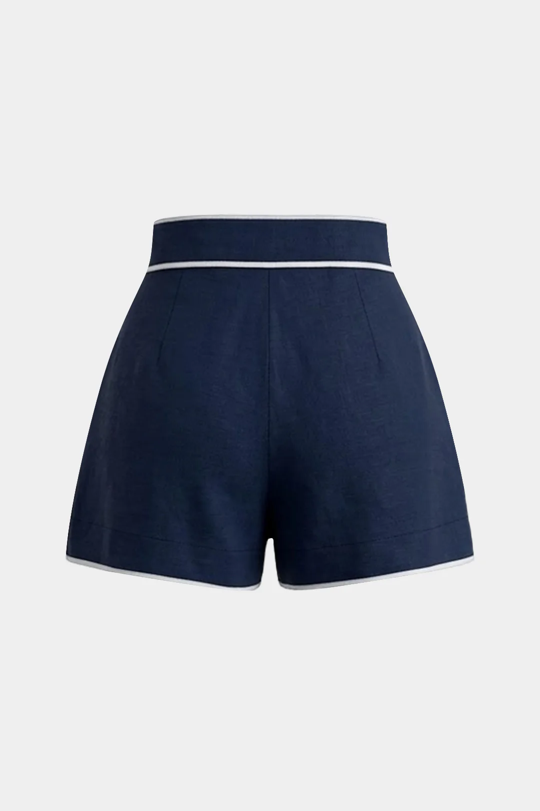 Contrast Binding High Waist Shorts - Image 2