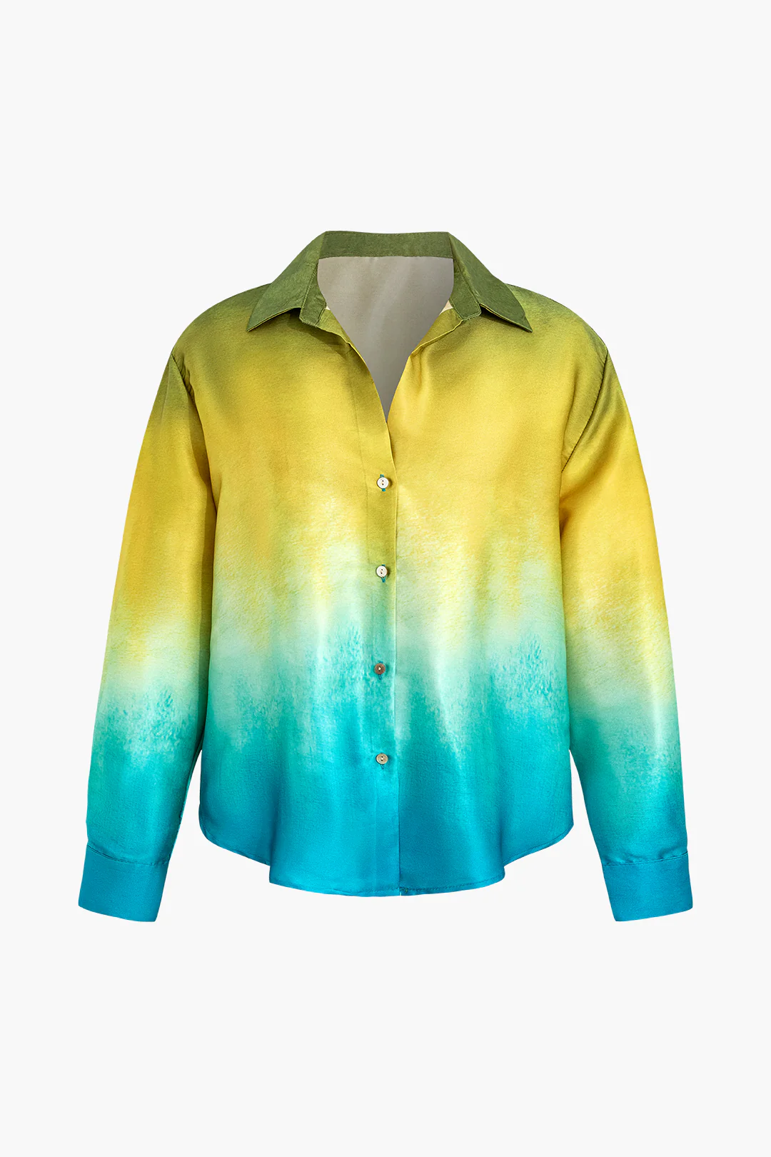 Plus Size Ombre Long-Sleeve Shirt - Image 2