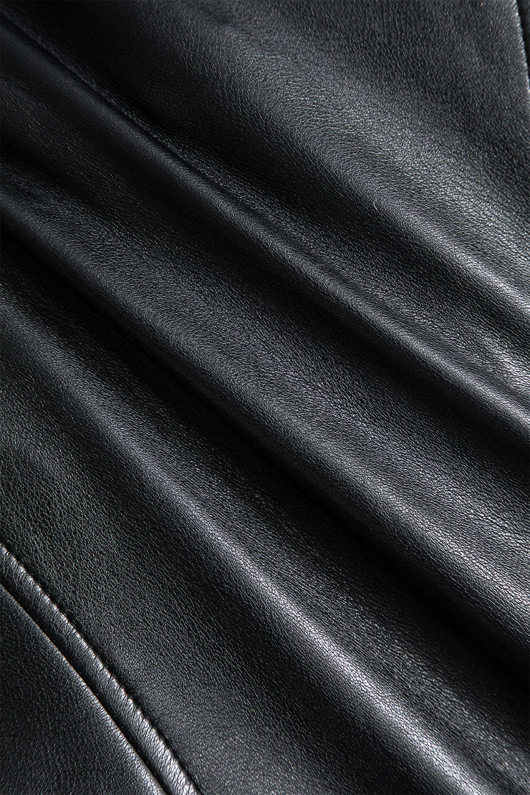 Faux Leather Metallic Button Jacket - Image 4