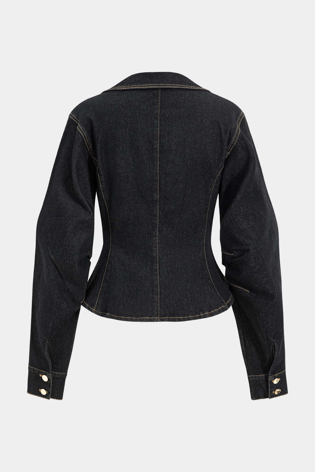 Denim Metallic Button Outerwear - Image 2