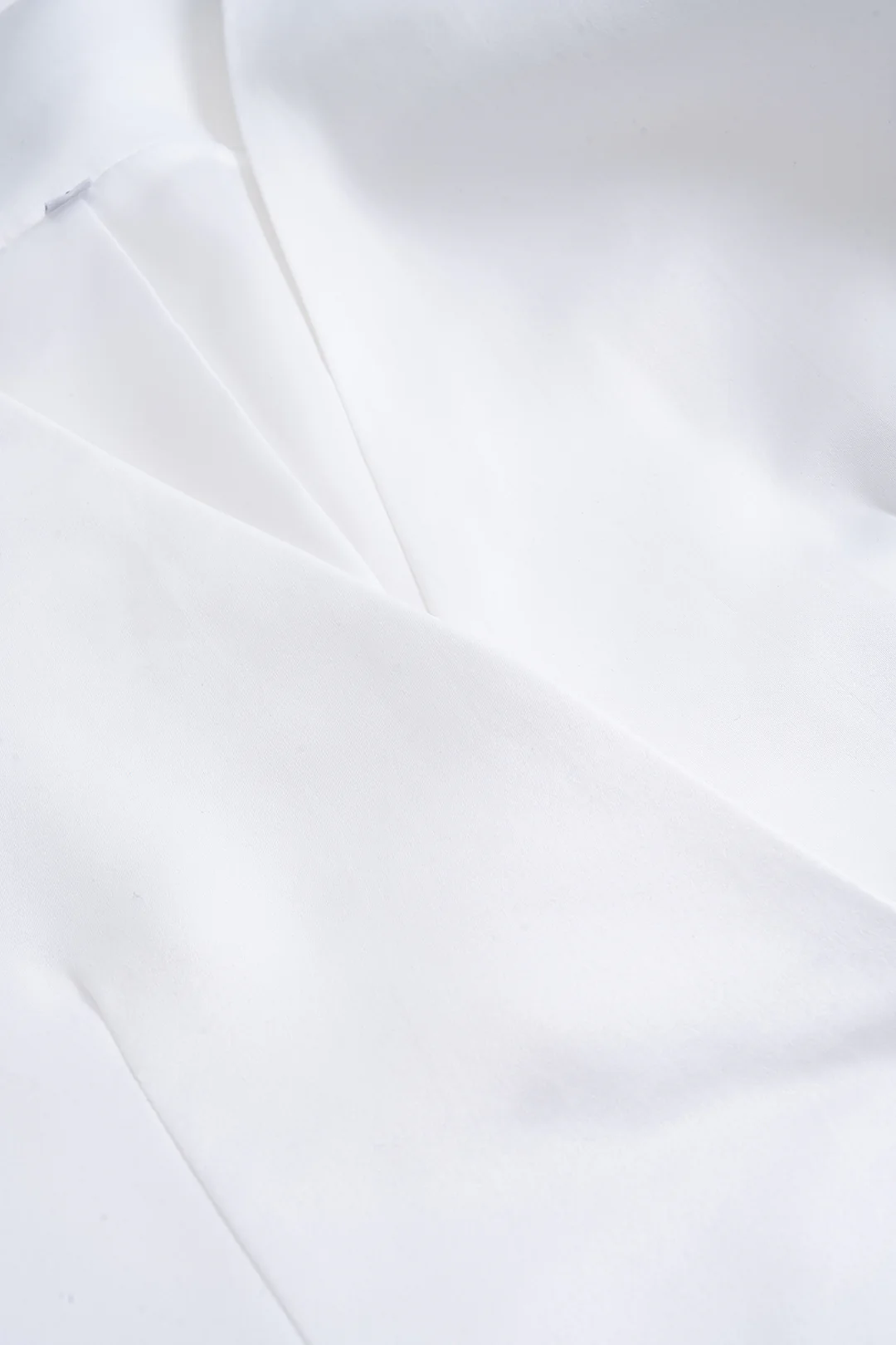 Solid V-Neck Tie Up Long-Sleeve Shirt - Image 4