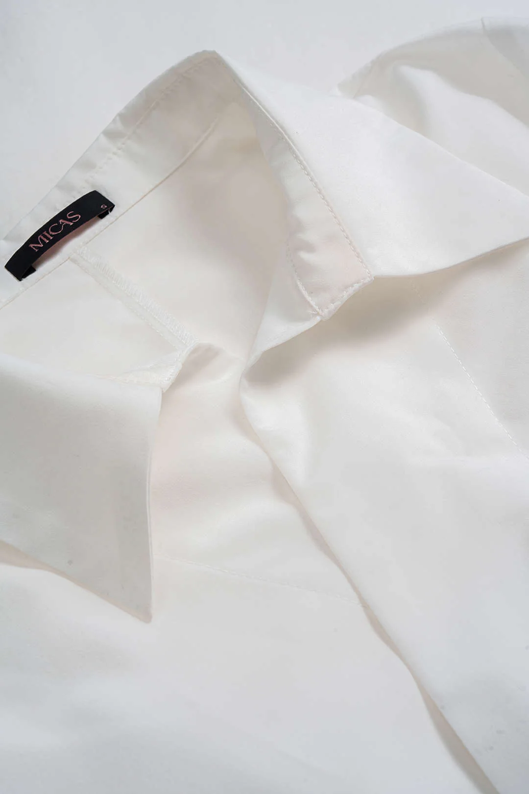 Button Irregular Ruched Long-Sleeve Shirt - Image 3
