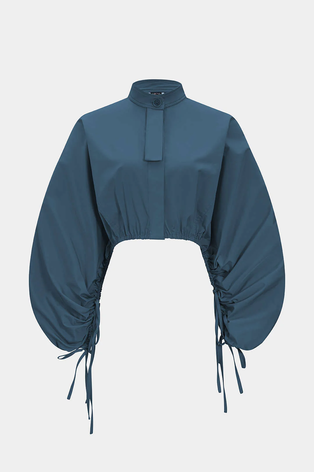 Tie-Up Ruched Long-Sleeve Jacket - Image 11