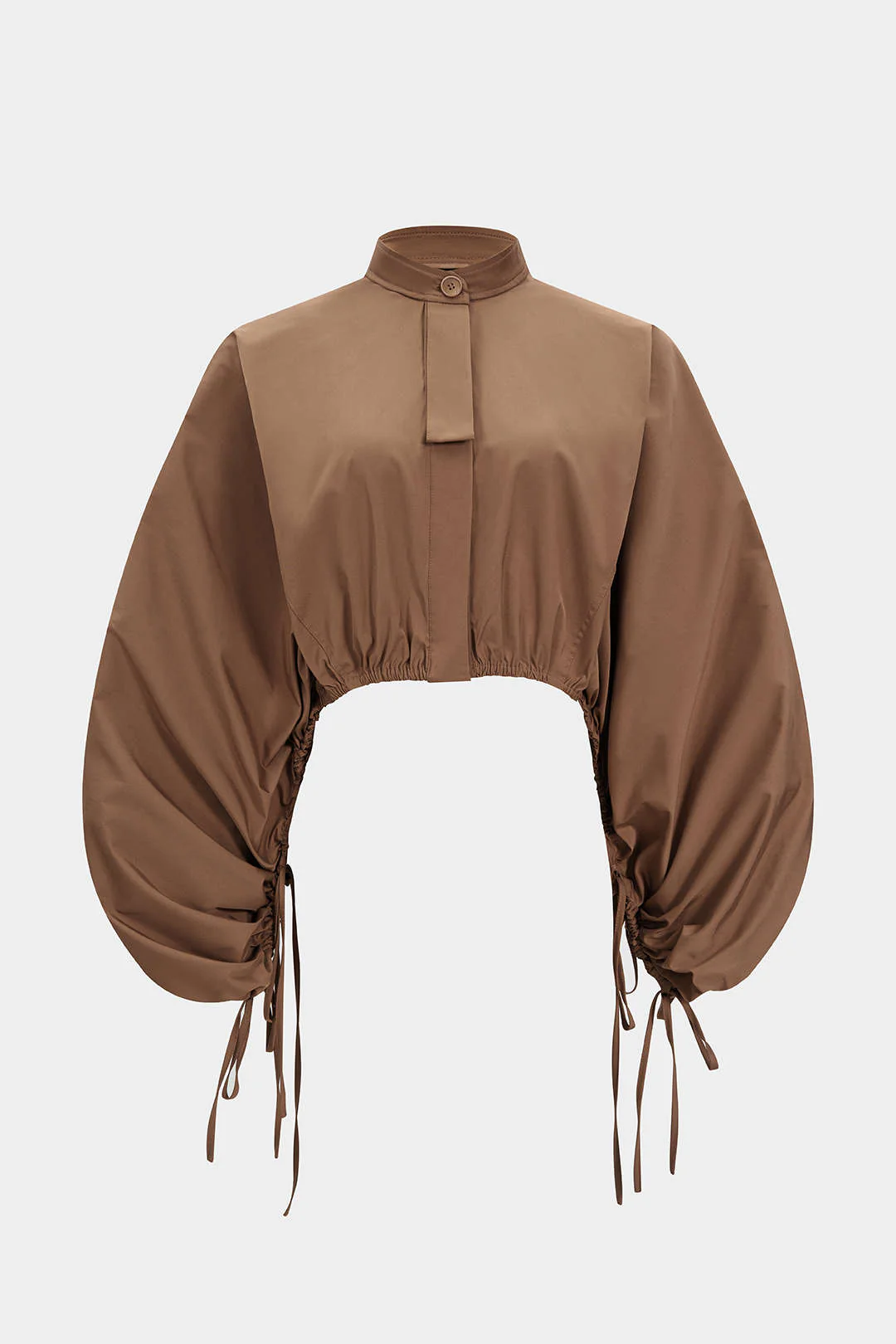 Tie-Up Ruched Long-Sleeve Jacket - Image 12