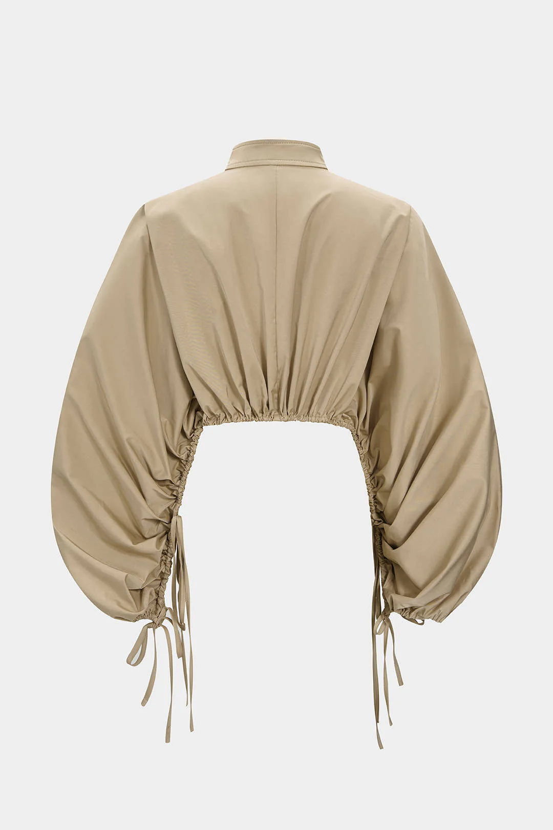 Tie-Up Ruched Long-Sleeve Jacket - Image 2