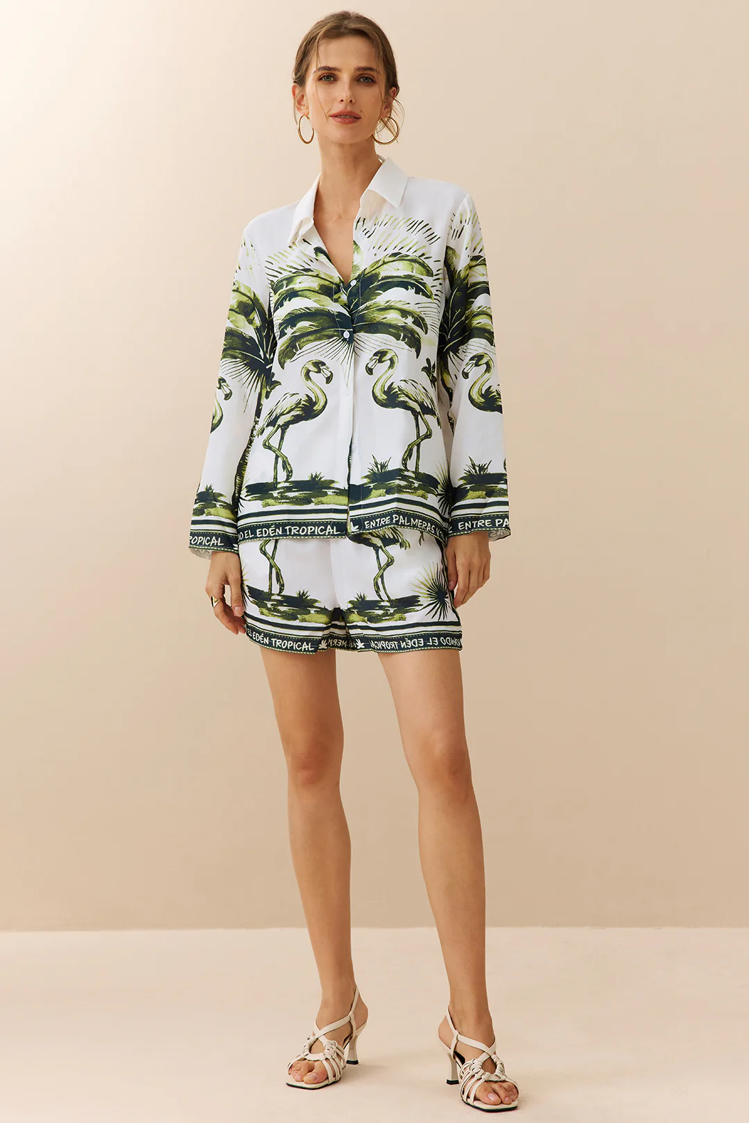 Floral Print Button Long-Sleeve Shirt - Image 5