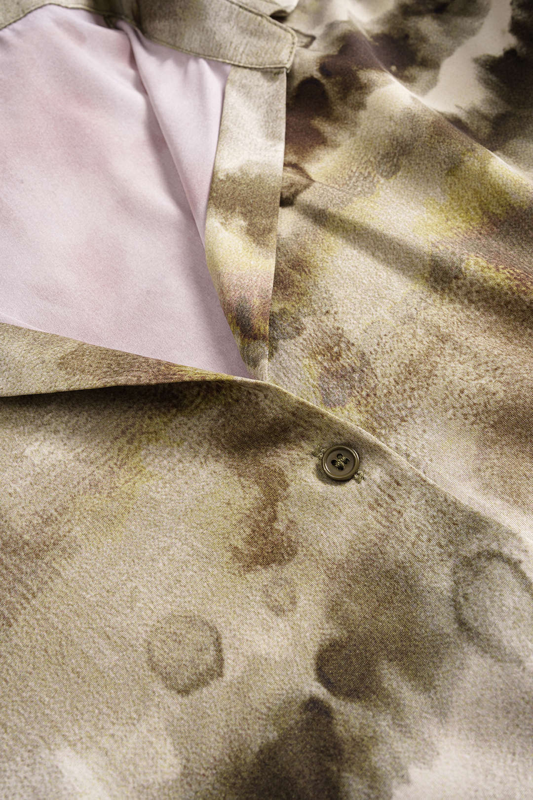 Tie Dye Print Satin Button Long-Sleeve Top - Image 4