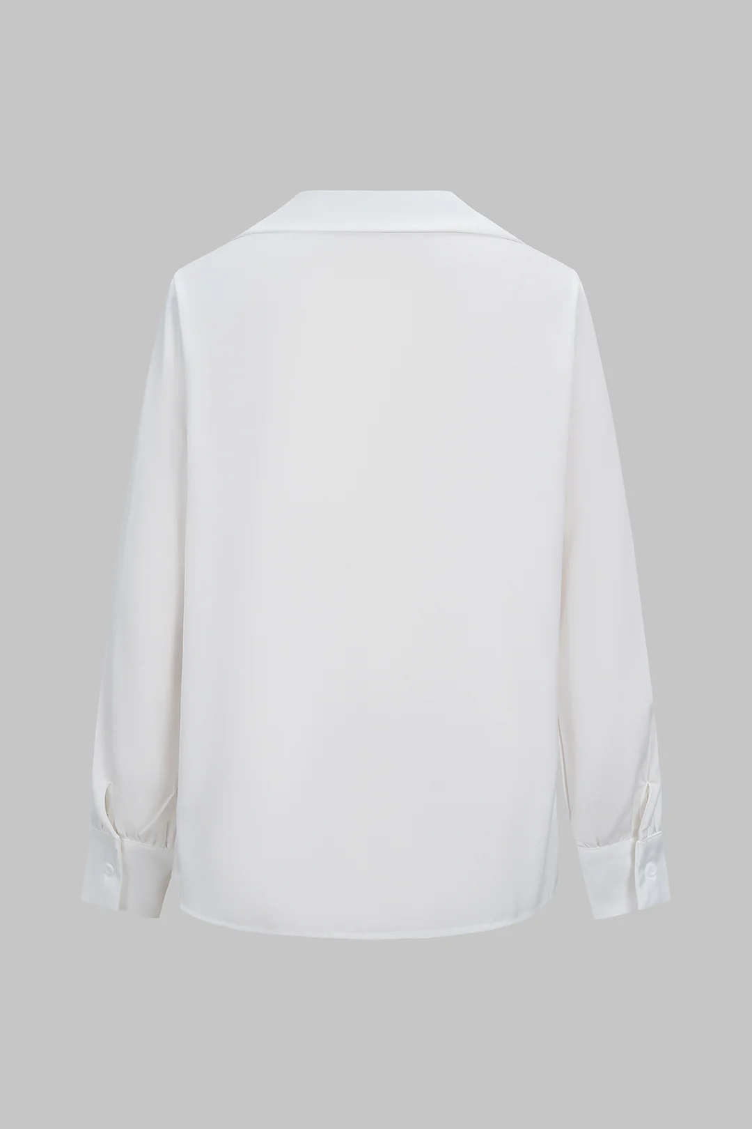 Satin Ruched Long-Sleeve Shirt - Image 6