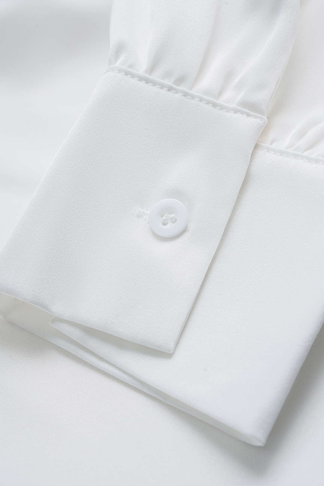 Satin Ruched Long-Sleeve Shirt - Image 9