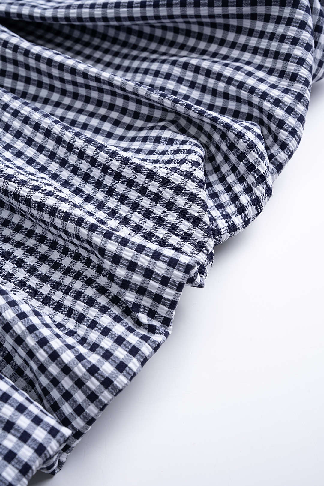 Plaid Print Lapel Button Long Sleeve Shirt - Image 5