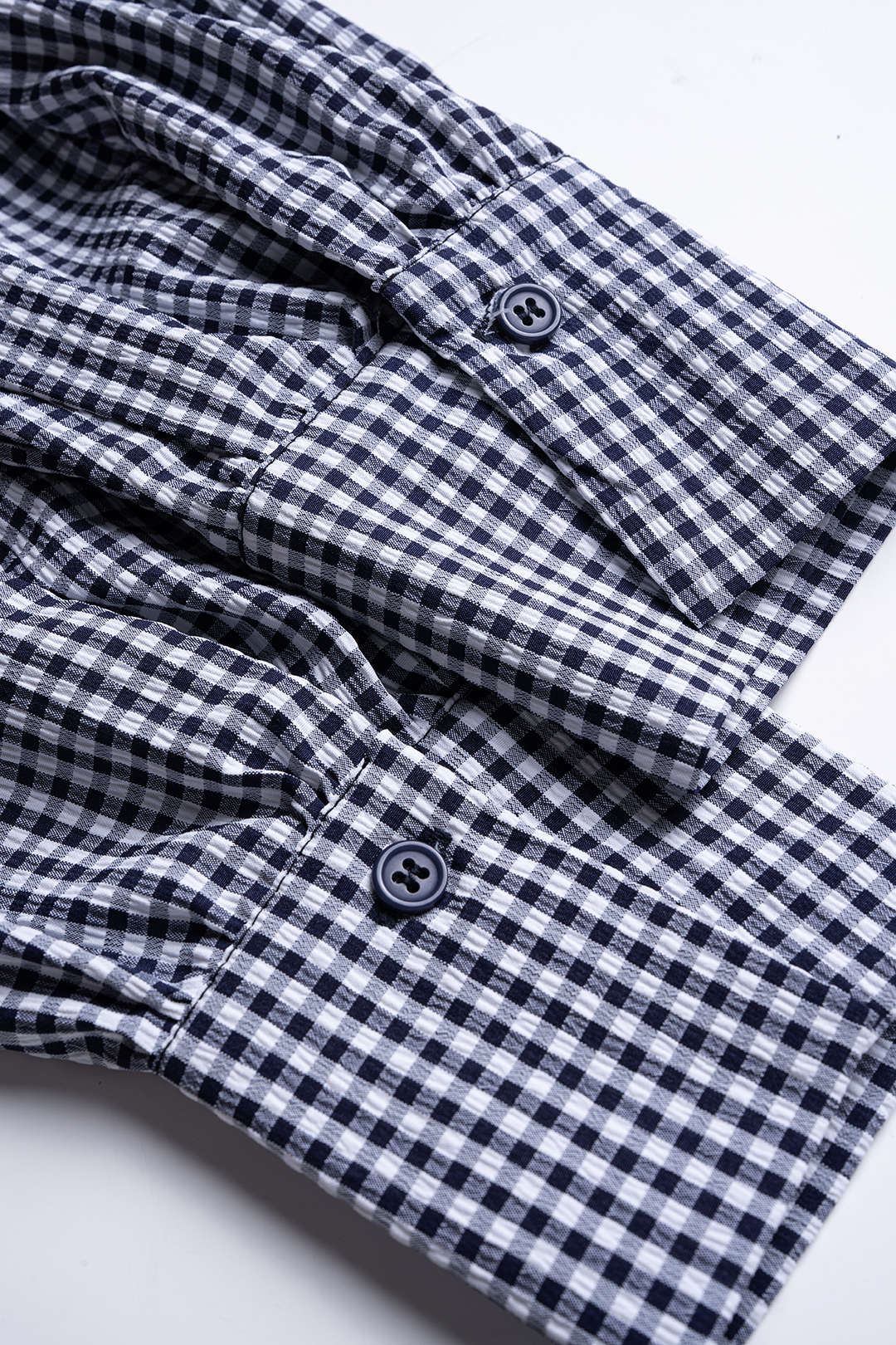 Plaid Print Lapel Button Long Sleeve Shirt - Image 7