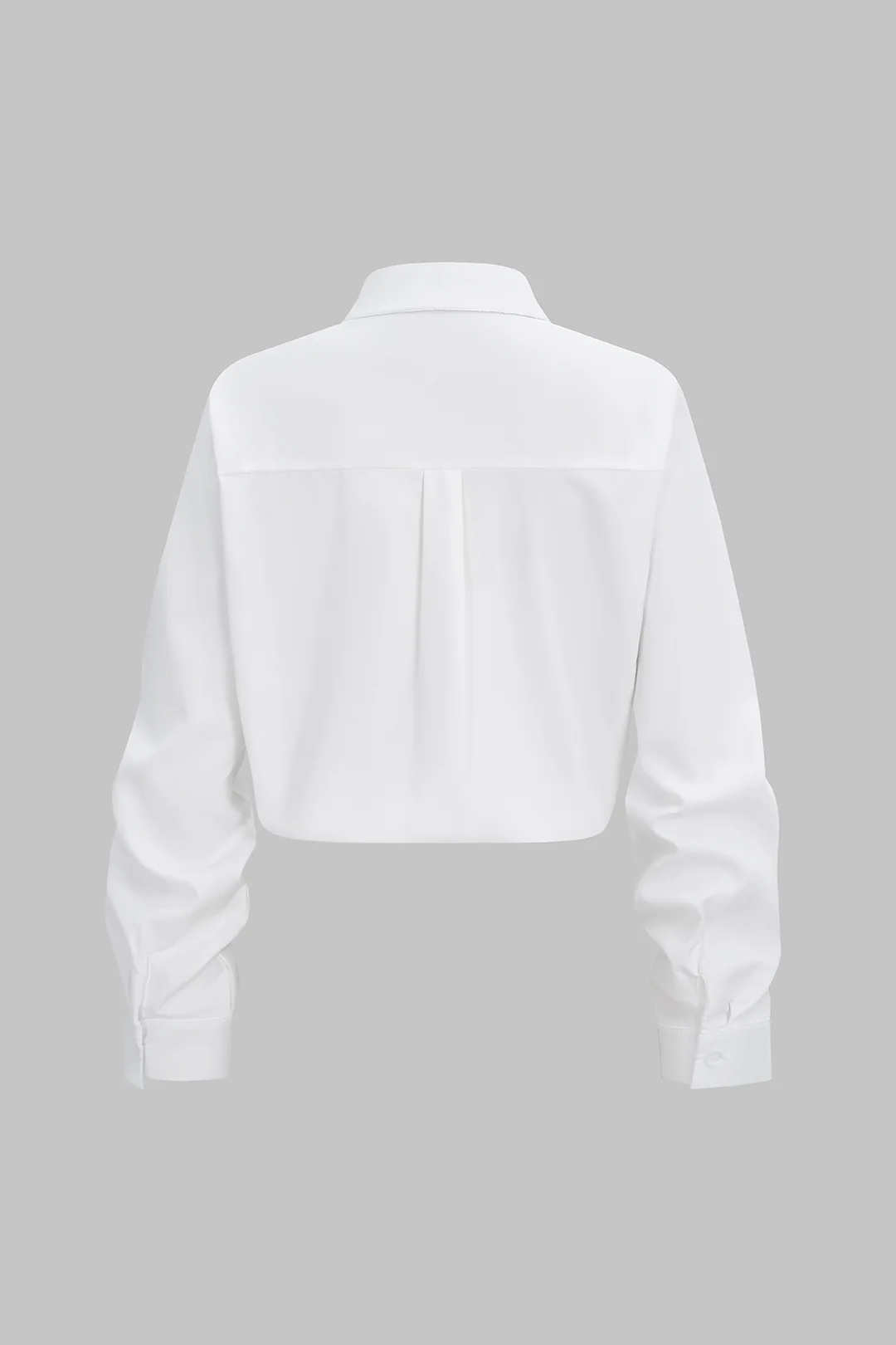 Solid Asymmetrical Long-Sleeve Shirt - Image 2