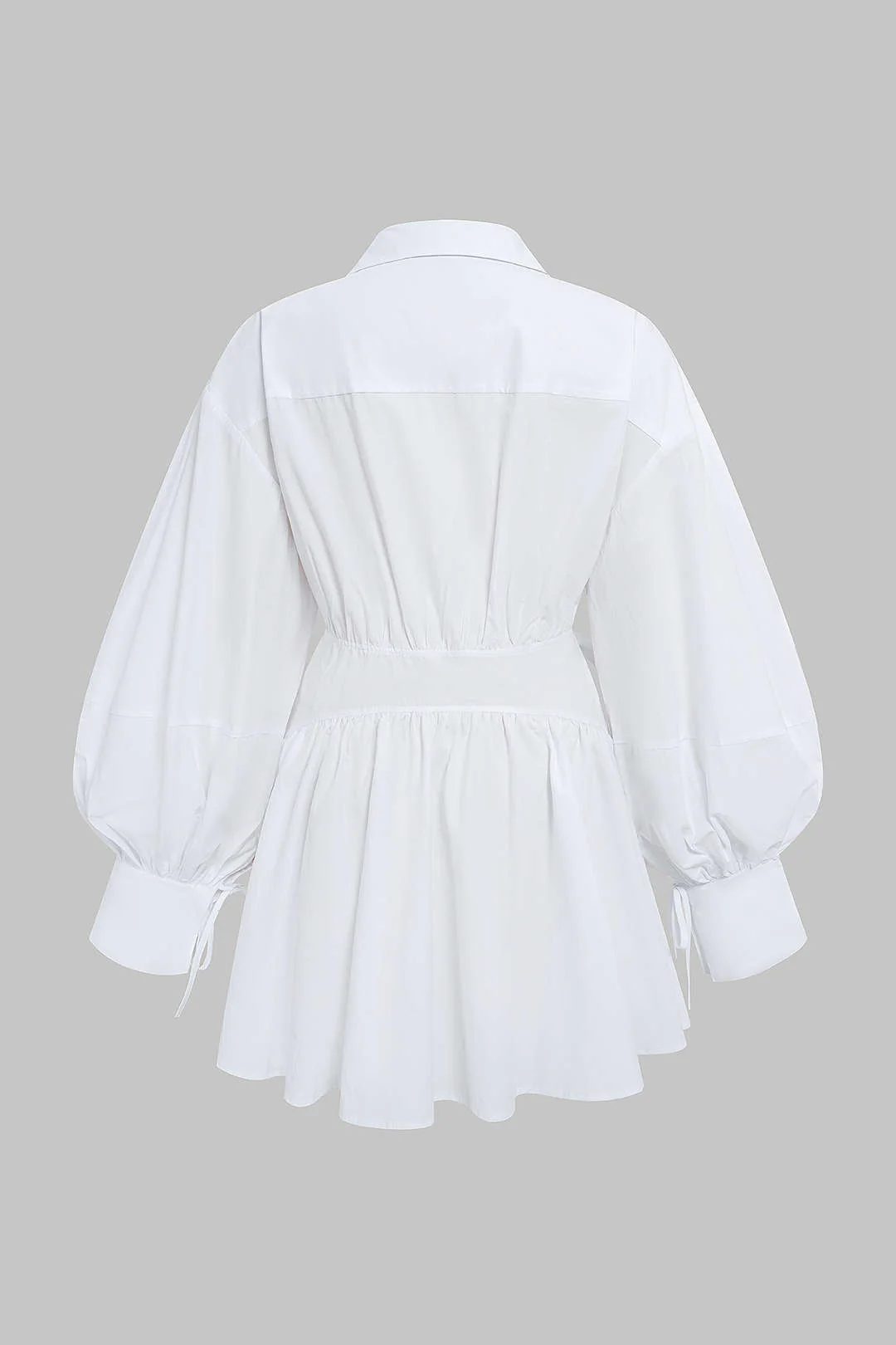 Ruched Asymmetrical Tie-Front Mini Dress - Image 2