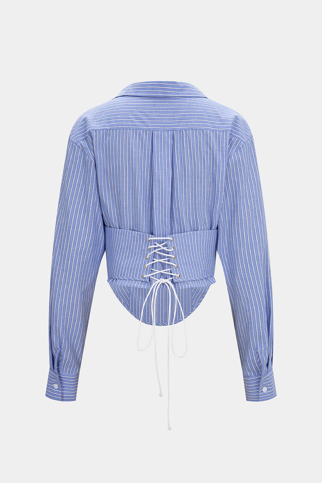 Stripes Print Tie-Back Long-Sleeve Shirt - Image 4