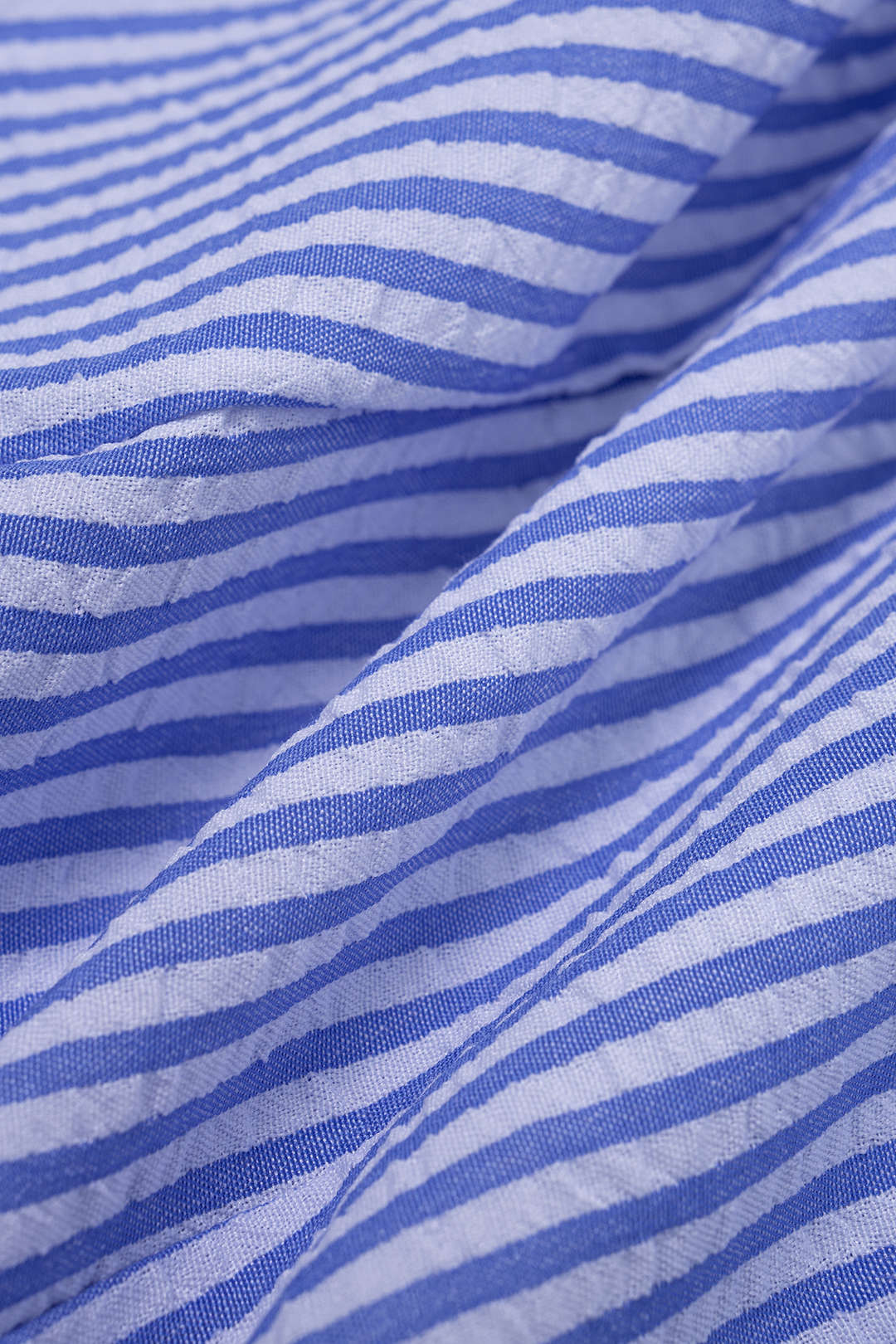 Stripes Print V-Neck Tie-Up Long-Sleeve Shirt - Image 4