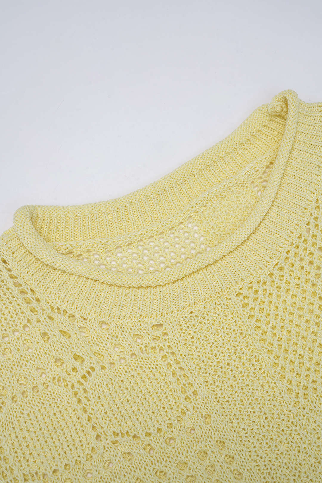 Solid Geometric Round Neck Drawstring Long-Sleeve Top - Image 3