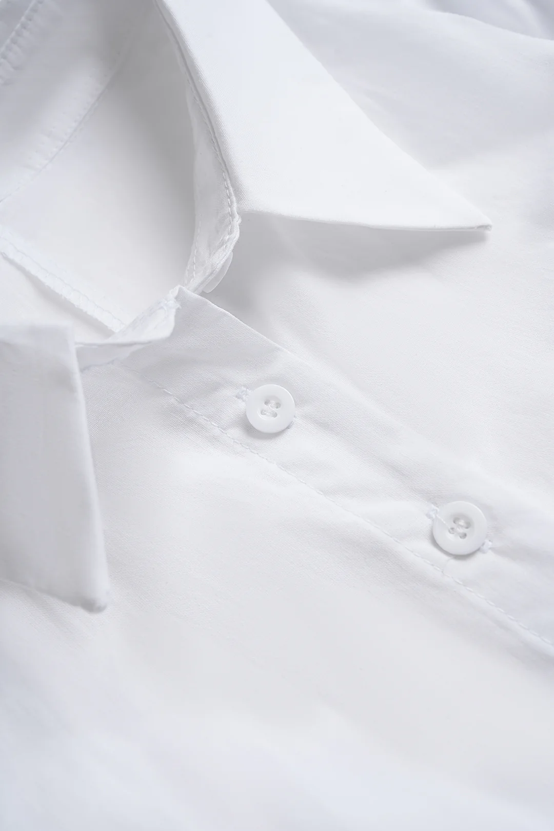 Lapel Button Tie Front Long-Sleeve Shirt - Image 3