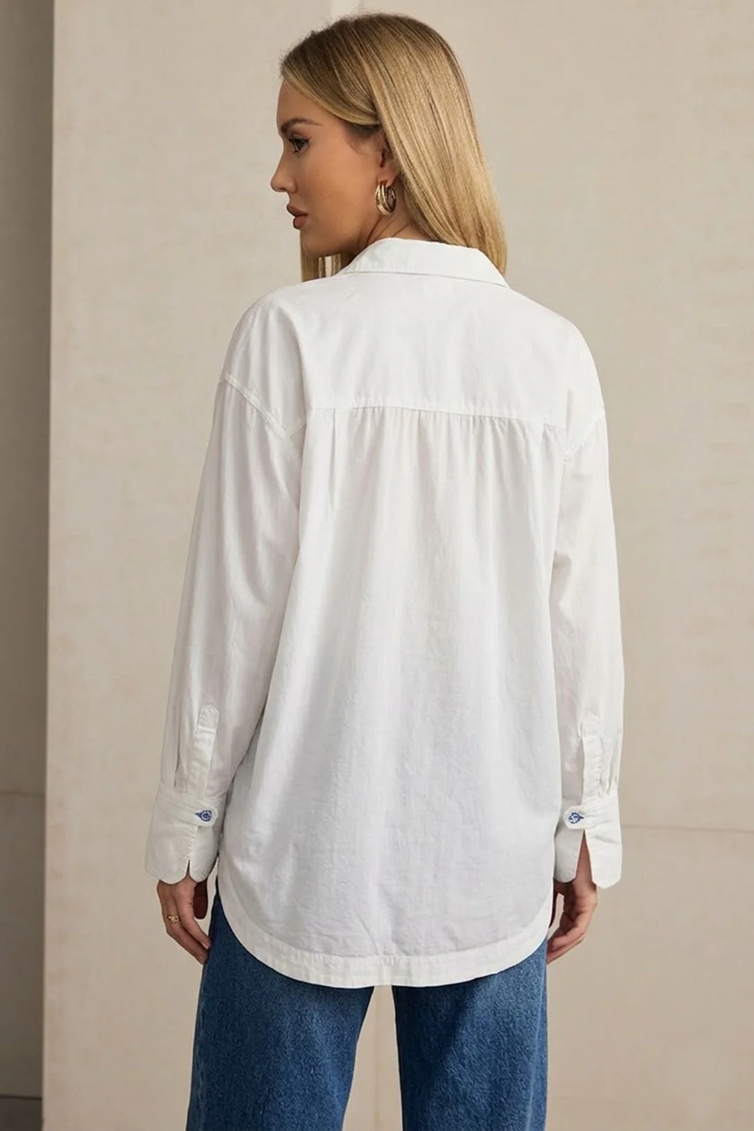V-Neck Long-Sleeve Shirt - Image 2
