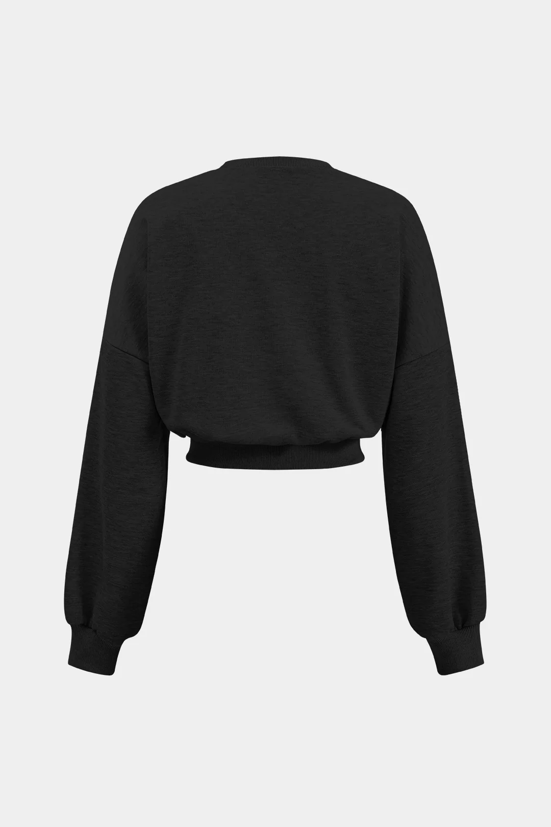 Round Neck Belted Long Sleeve Sweatshirt - Image 13