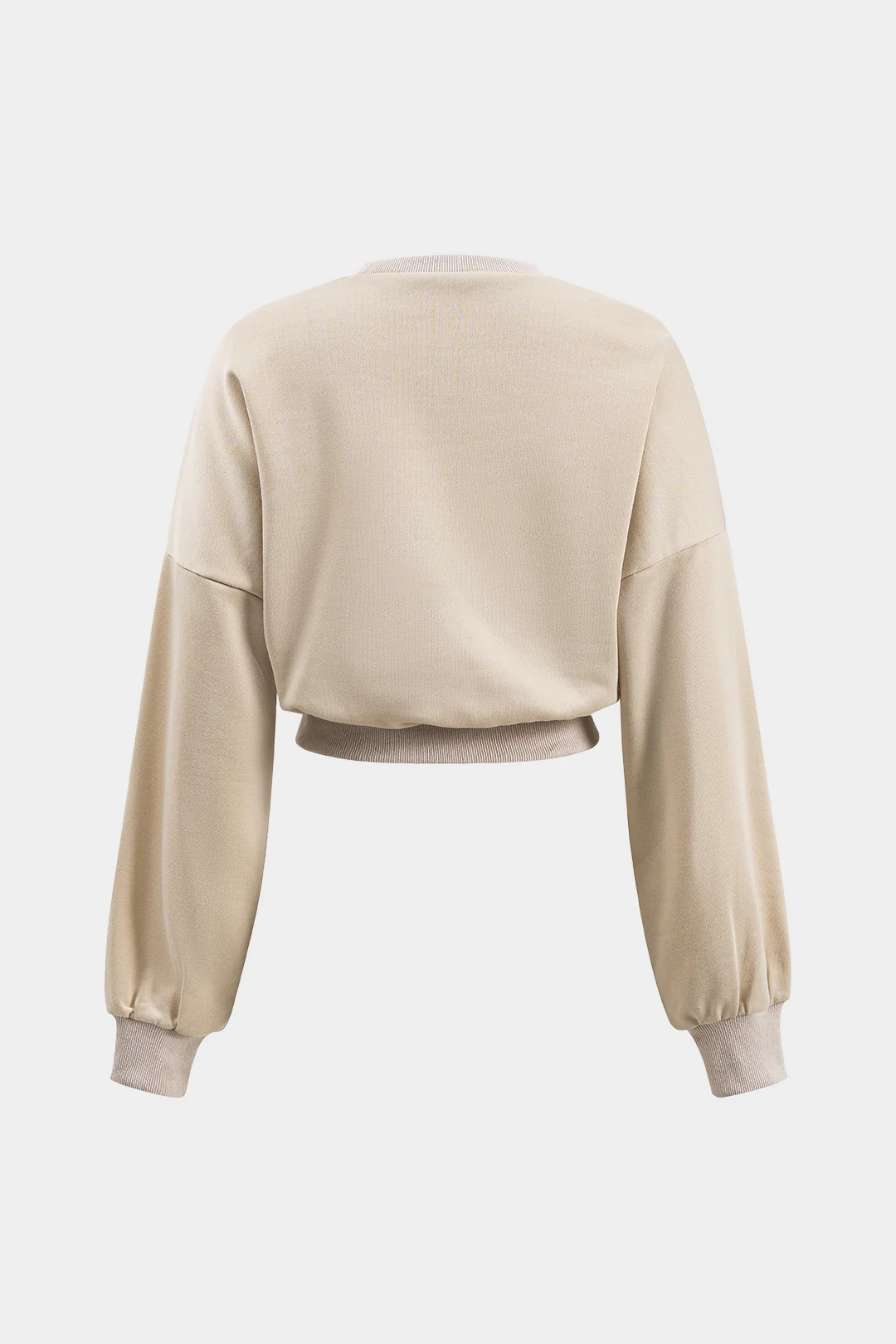 Round Neck Belted Long Sleeve Sweatshirt - Image 2