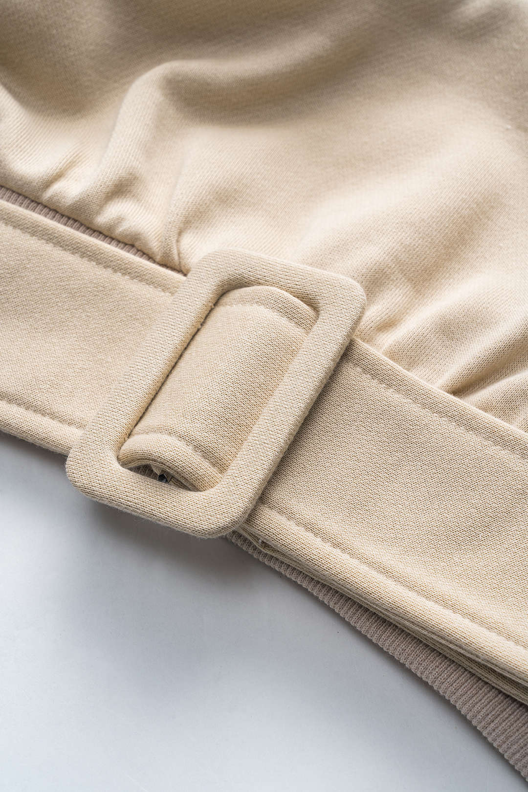 Round Neck Belted Long Sleeve Sweatshirt - Image 5